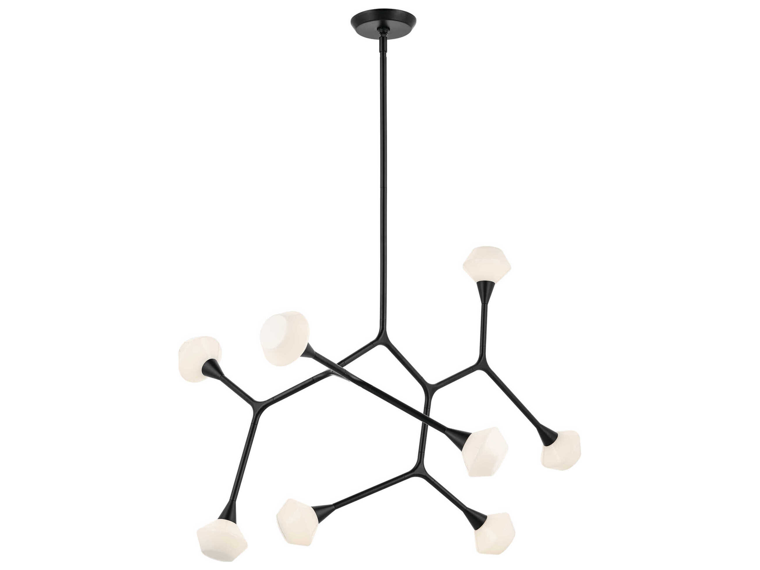 Kichler Cassius 8-Light Black Geometric Island Pendant