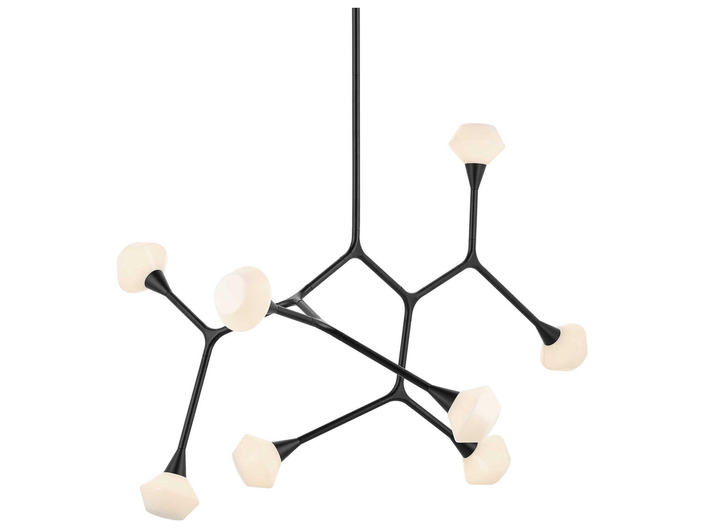 Kichler Cassius 8-Light Black Geometric Island Pendant