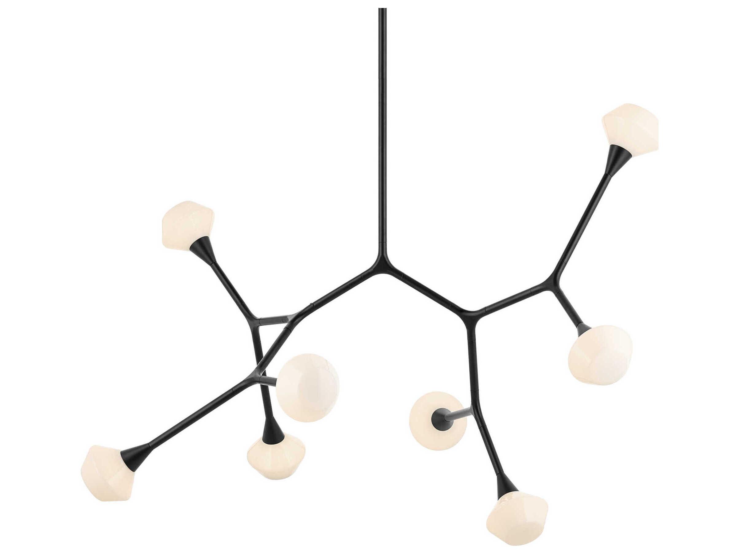 Kichler Cassius 8-Light Black Geometric Island Pendant