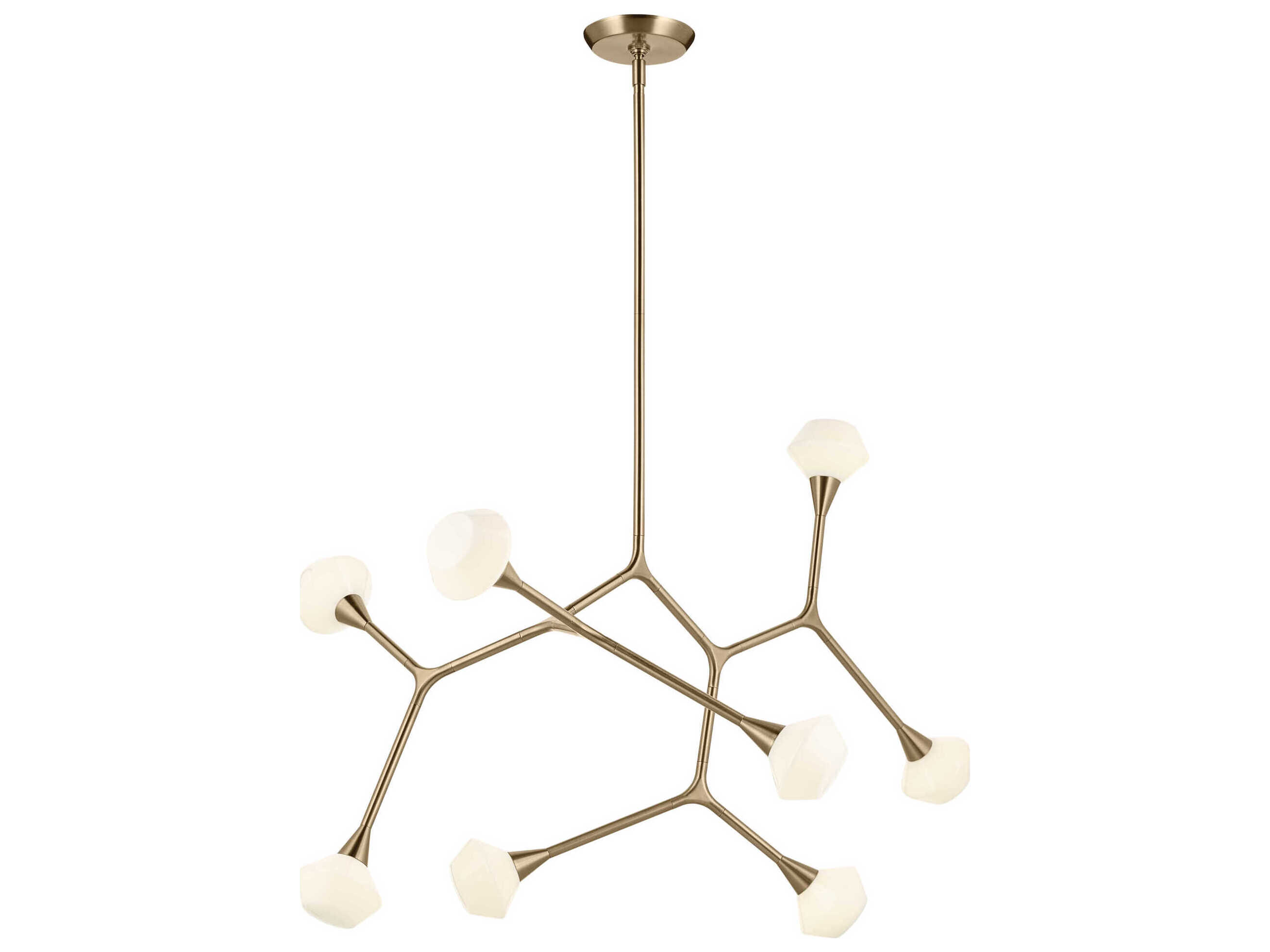 Kichler Cassius 8-Light Champagne Bronze Geometric Island Pendant