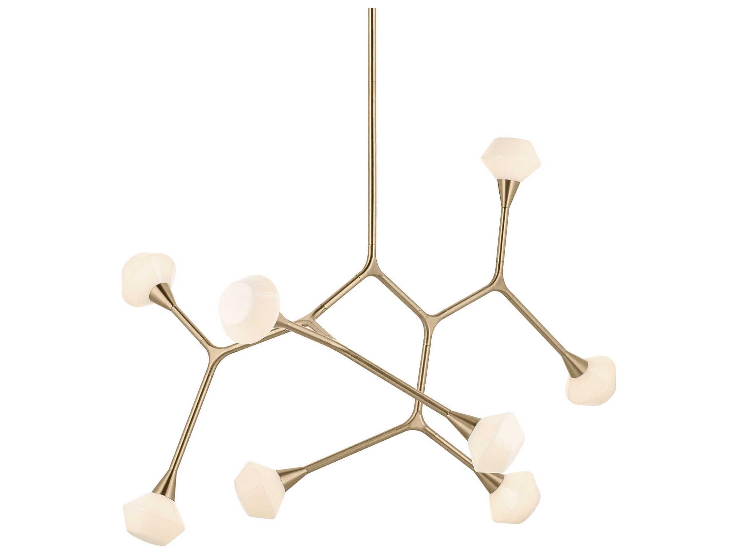 Kichler Cassius 8-Light Champagne Bronze Geometric Island Pendant