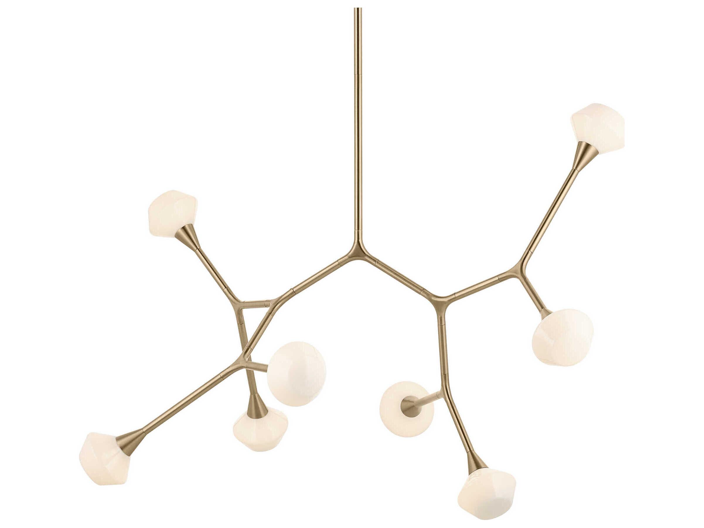 Kichler Cassius 8-Light Champagne Bronze Geometric Island Pendant
