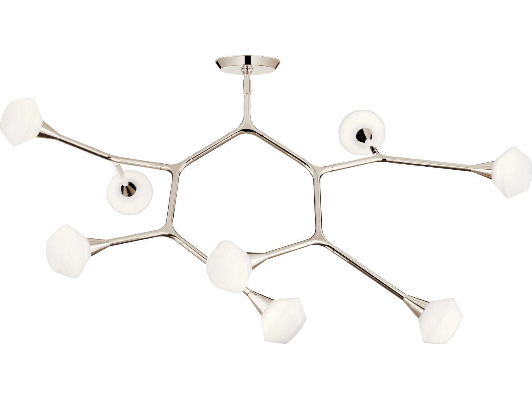 Kichler Cassius 8-Light Polished Nickel Geometric Island Pendant