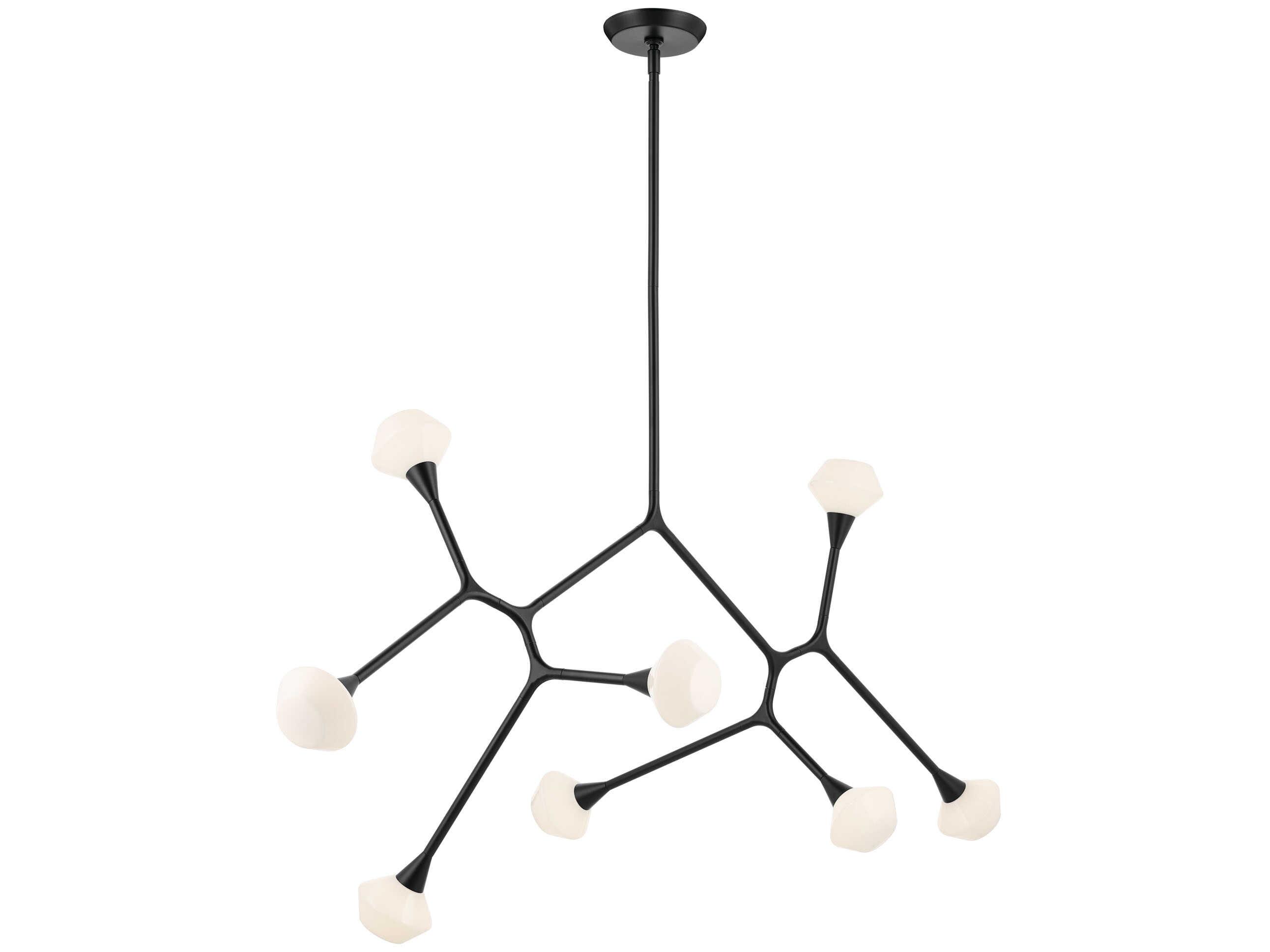 Kichler Cassius 8-Light Black Geometric Island Pendant