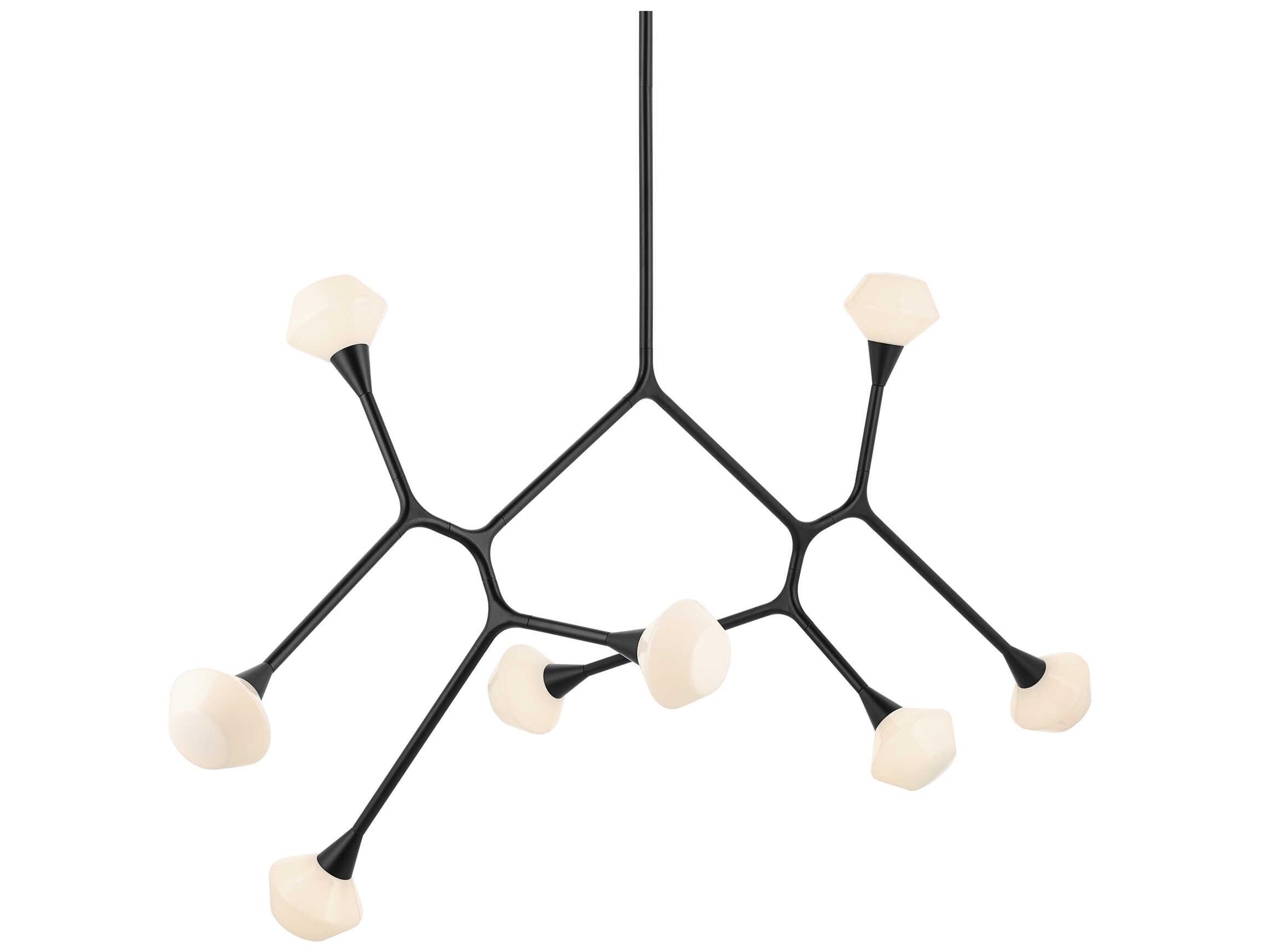 Kichler Cassius 8-Light Black Geometric Island Pendant