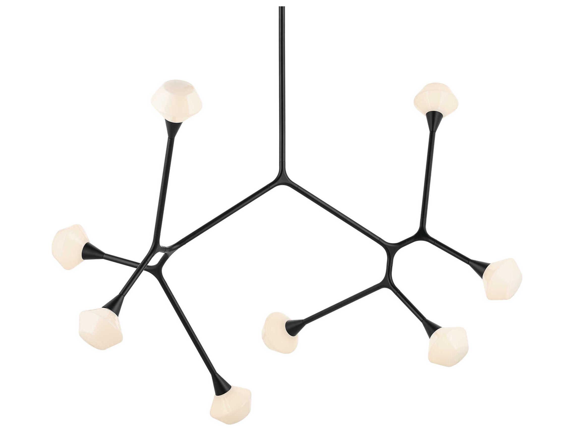 Kichler Cassius 8-Light Black Geometric Island Pendant