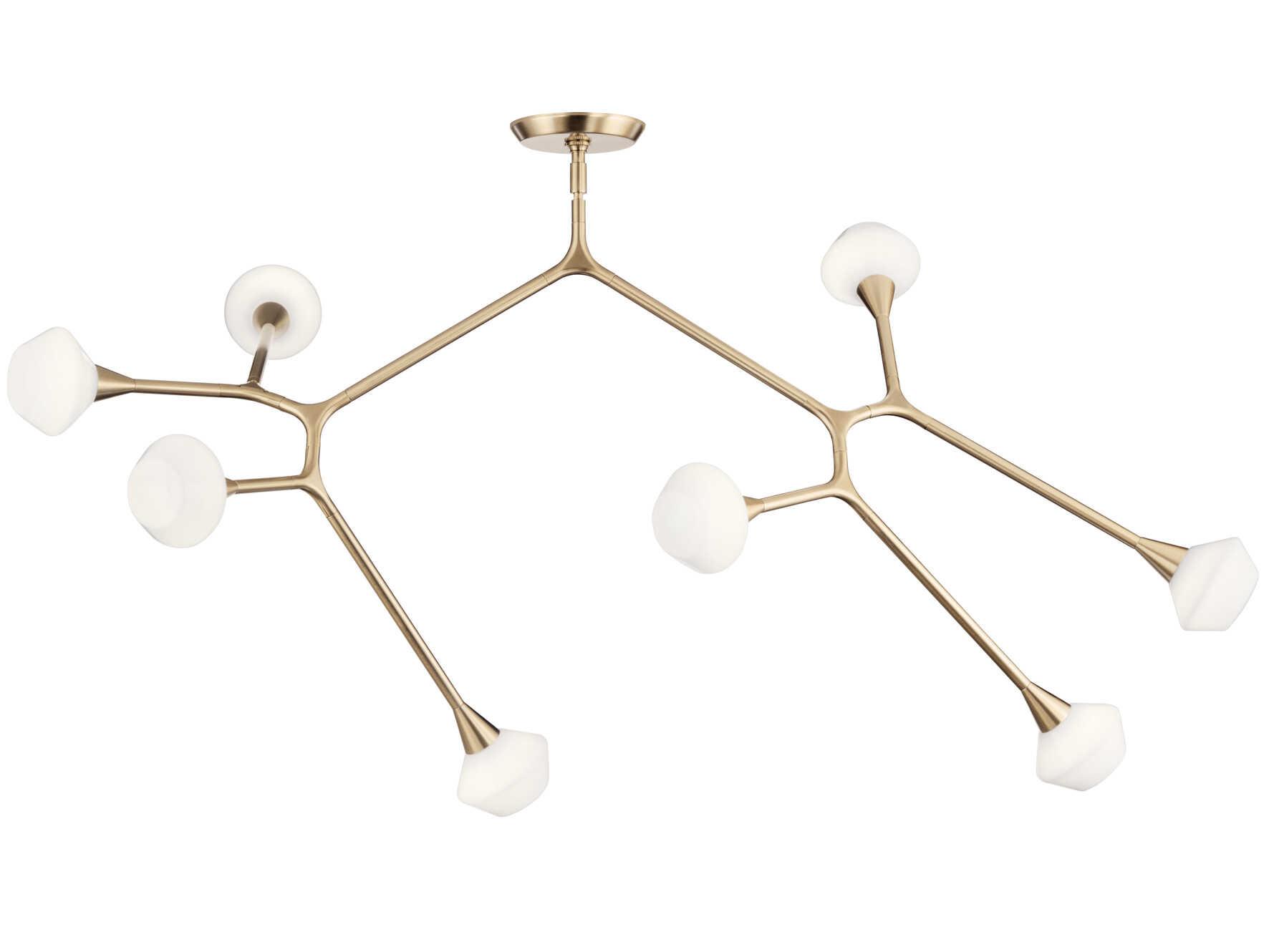 Kichler Cassius 8-Light Champagne Bronze Geometric Island Pendant