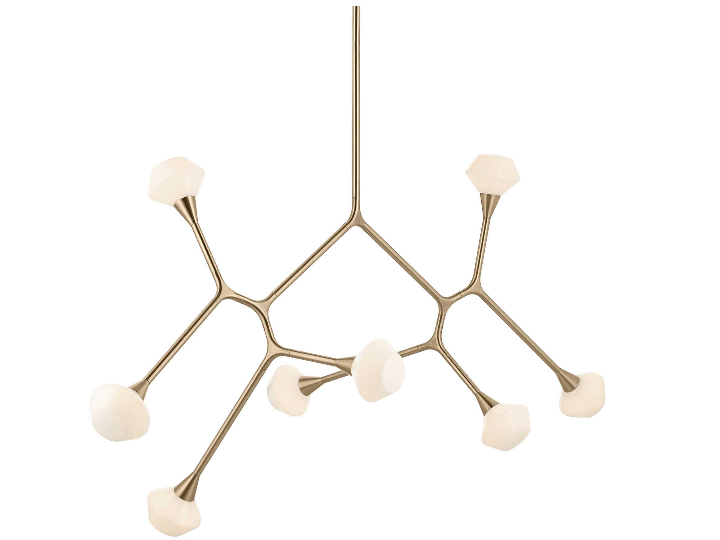 Kichler Cassius 8-Light Champagne Bronze Geometric Island Pendant