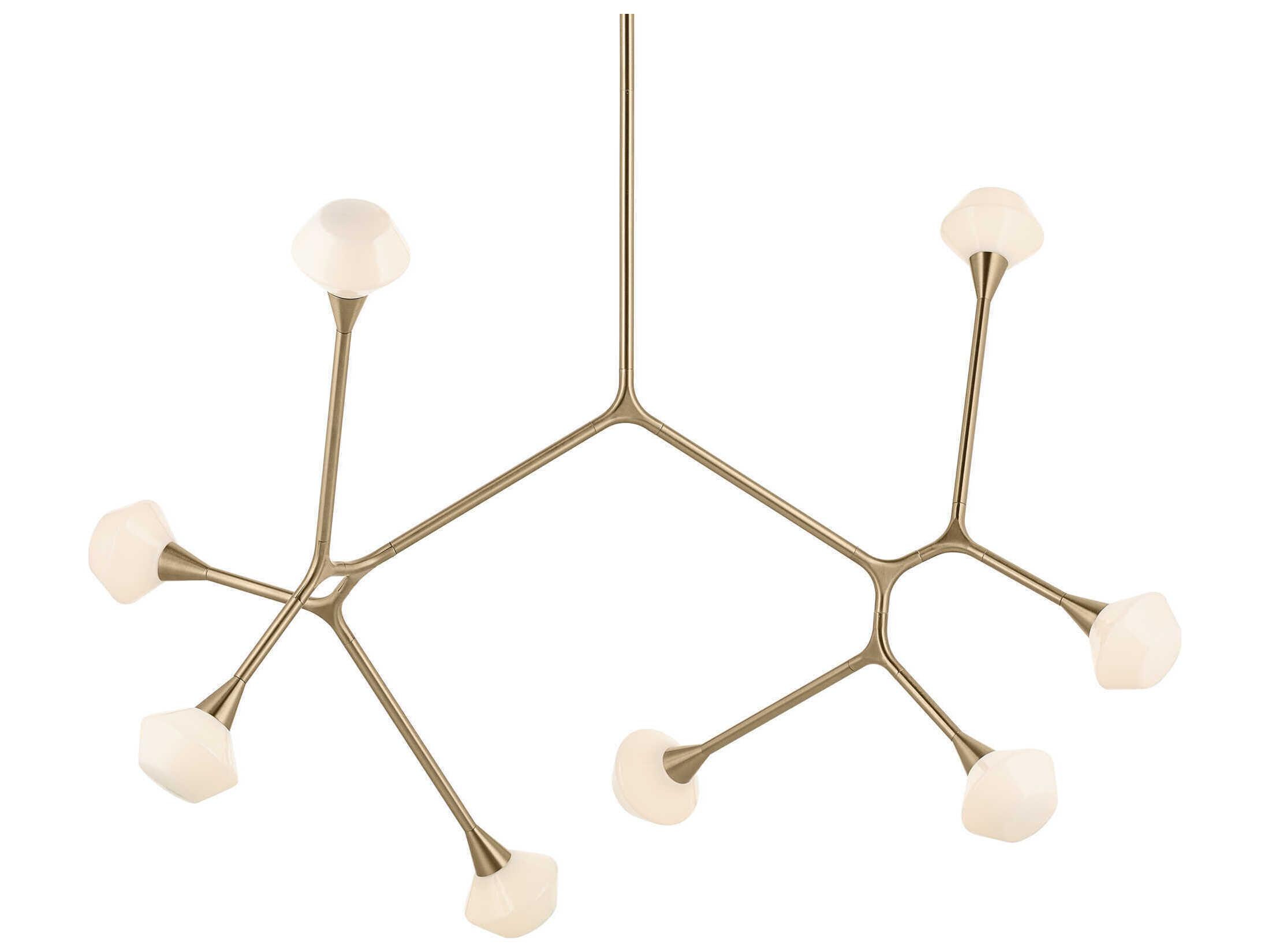 Kichler Cassius 8-Light Champagne Bronze Geometric Island Pendant