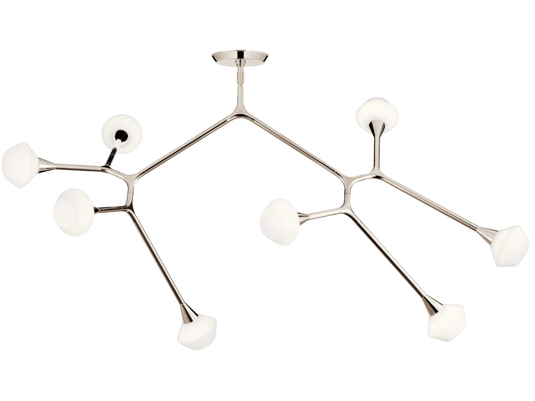 Kichler Cassius 8-Light Polished Nickel Geometric Island Pendant