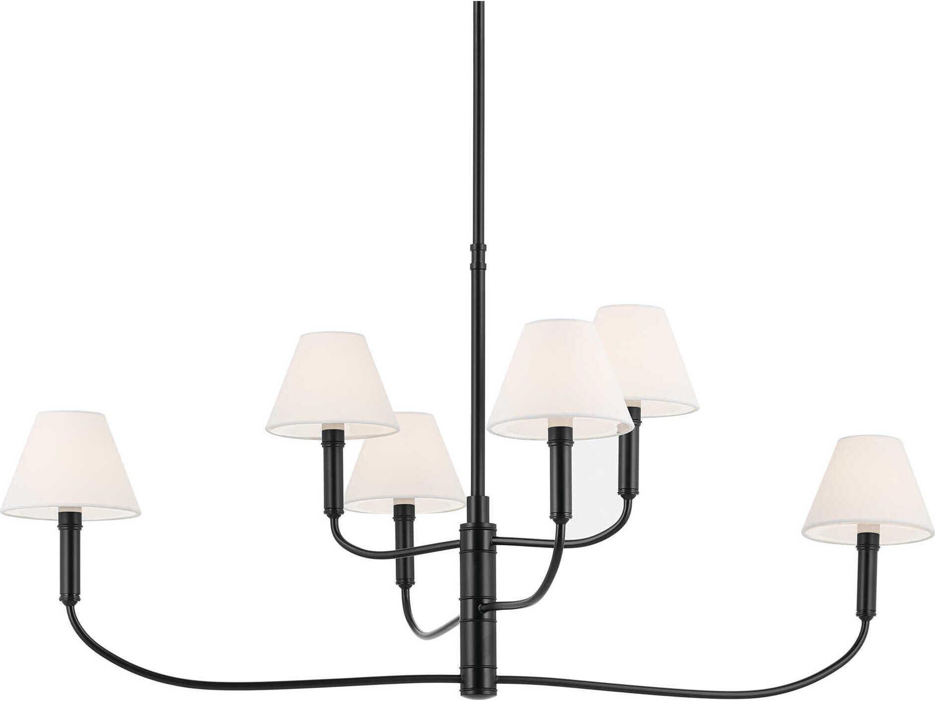 Kichler Eadie 6-Light Black Tiered Island Pendant