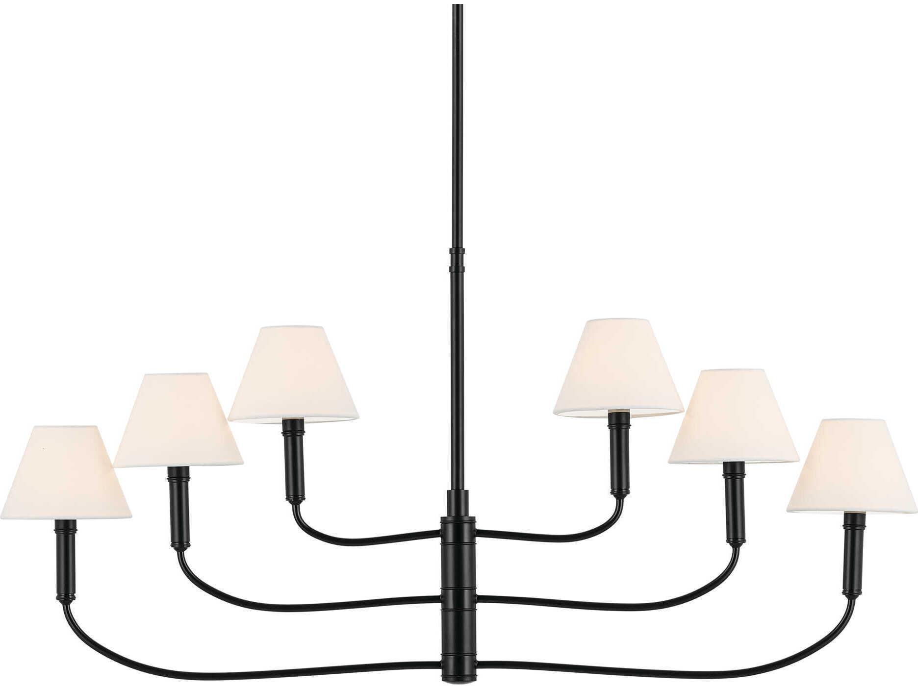 Kichler Eadie 6-Light Black Tiered Island Pendant