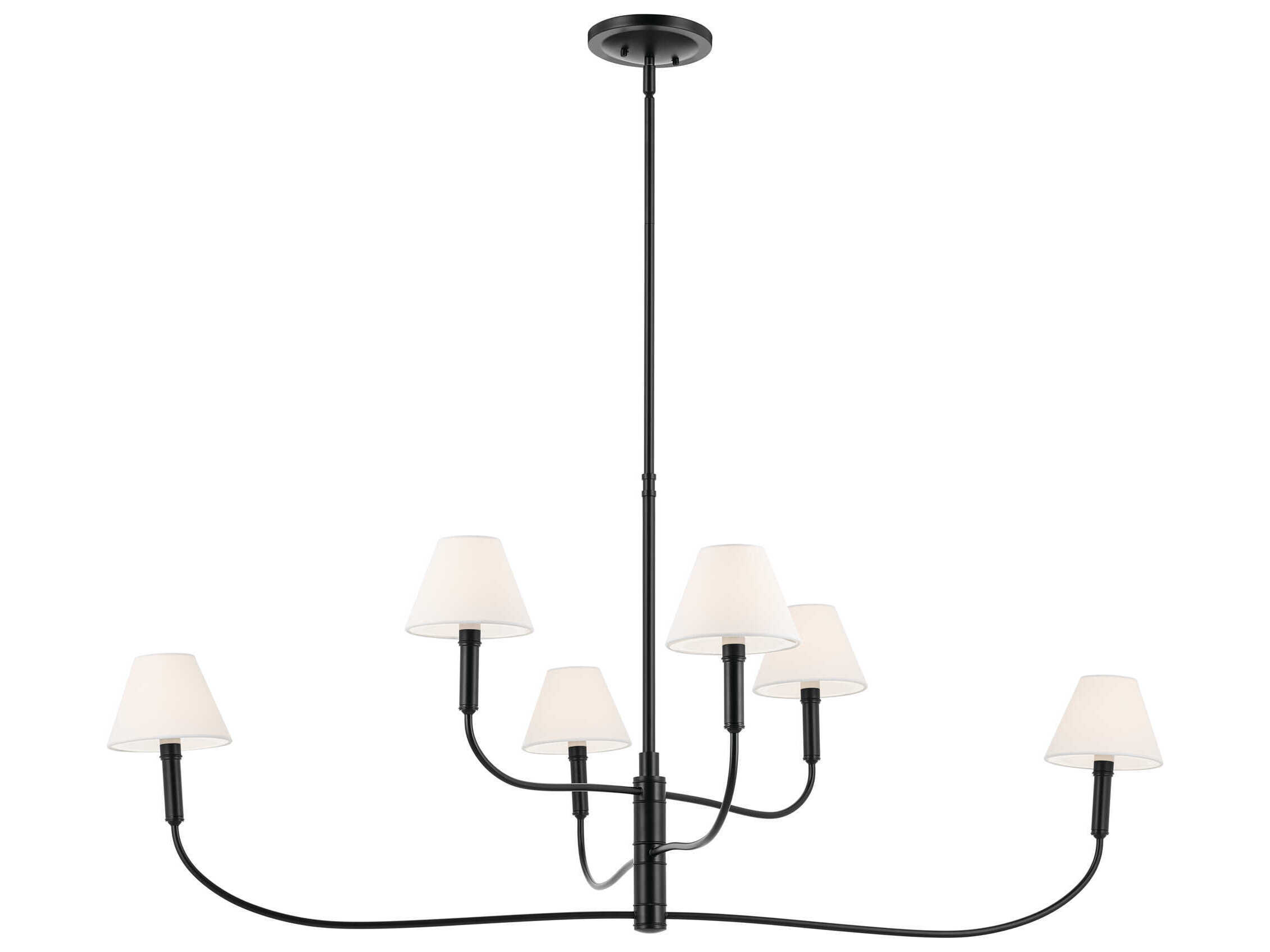 Kichler Eadie 6-Light Black Tiered Island Pendant