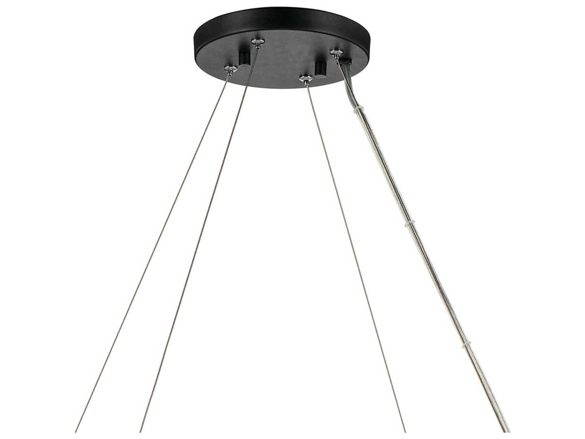 Kichler Harpin 6-Light Black Candelabra Cylinder Chandelier