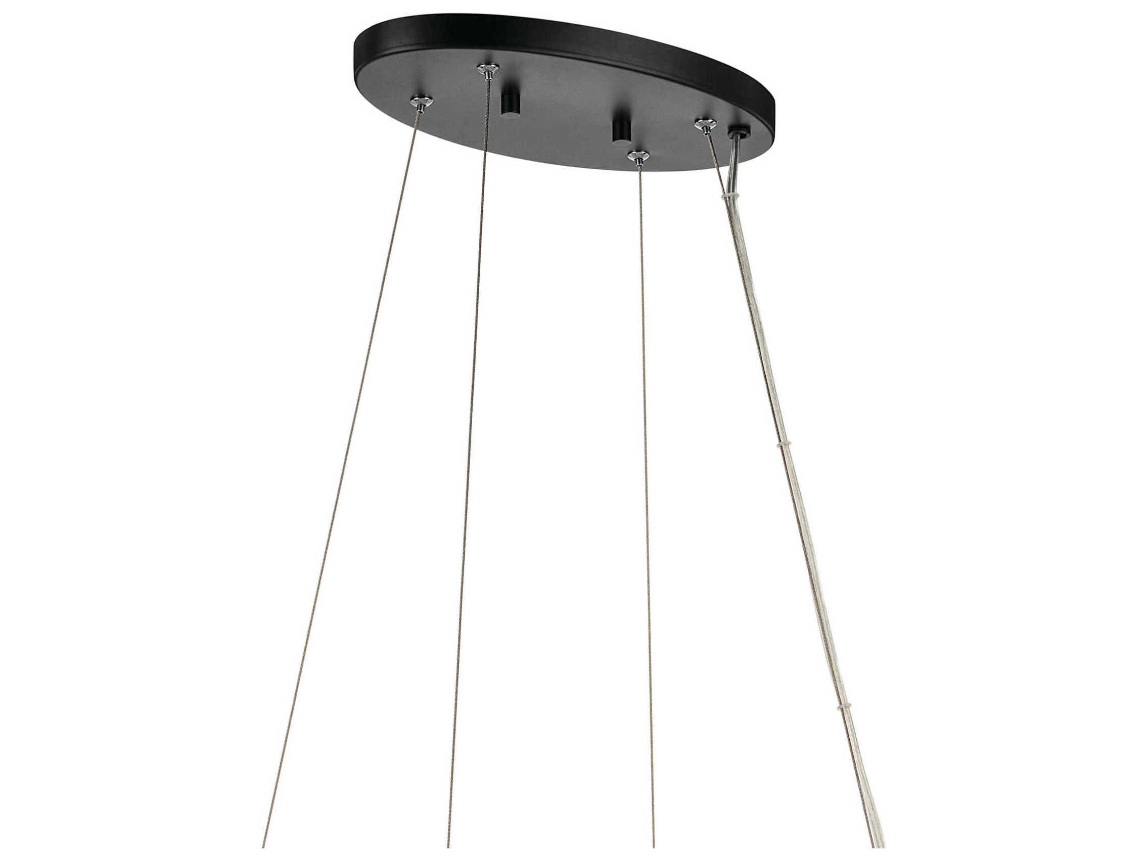 Kichler Harpin 8-Light Black Cylinder Island Pendant