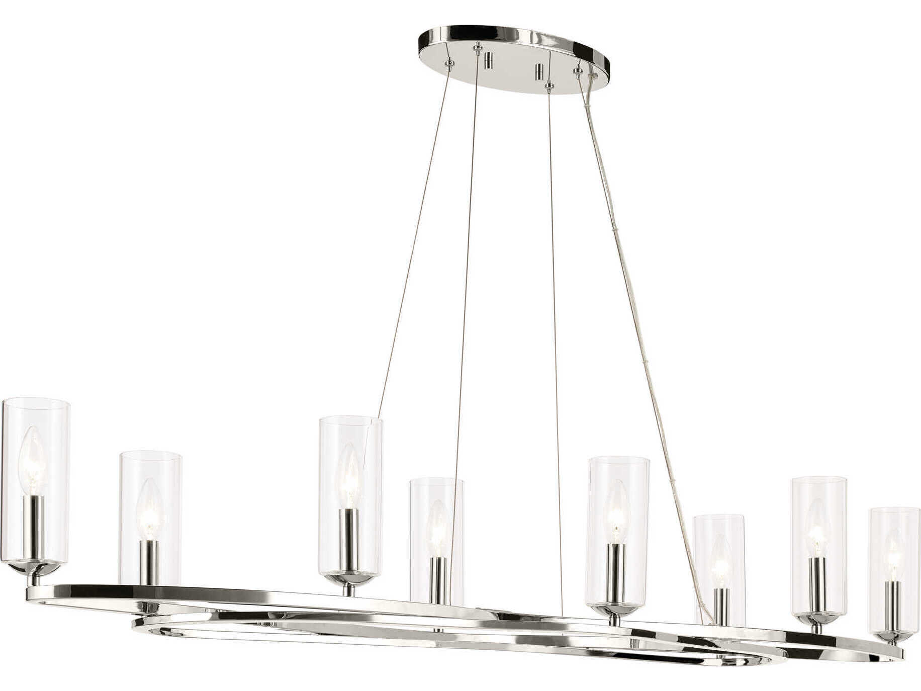 Kichler Harpin 8-Light Polished Nickel Cylinder Island Pendant