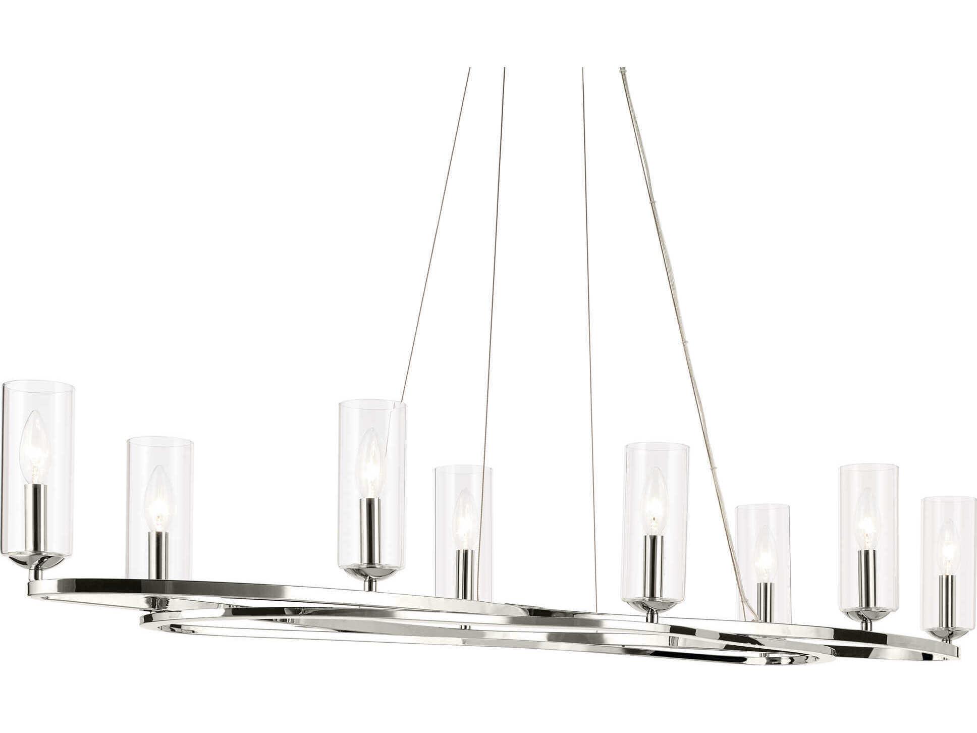 Kichler Harpin 8-Light Polished Nickel Cylinder Island Pendant