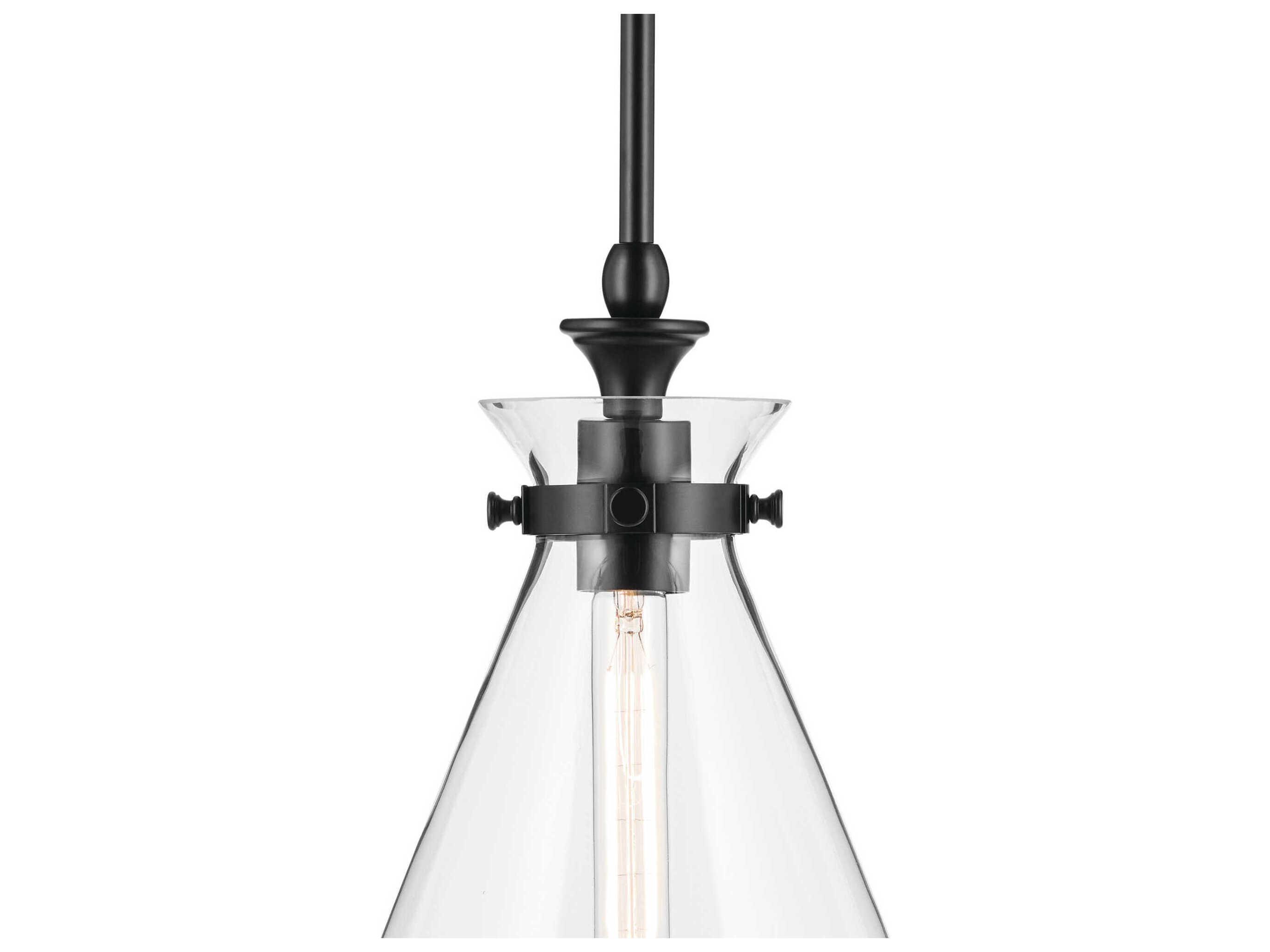 Kichler Laria 1-Light Black Mini Pendant