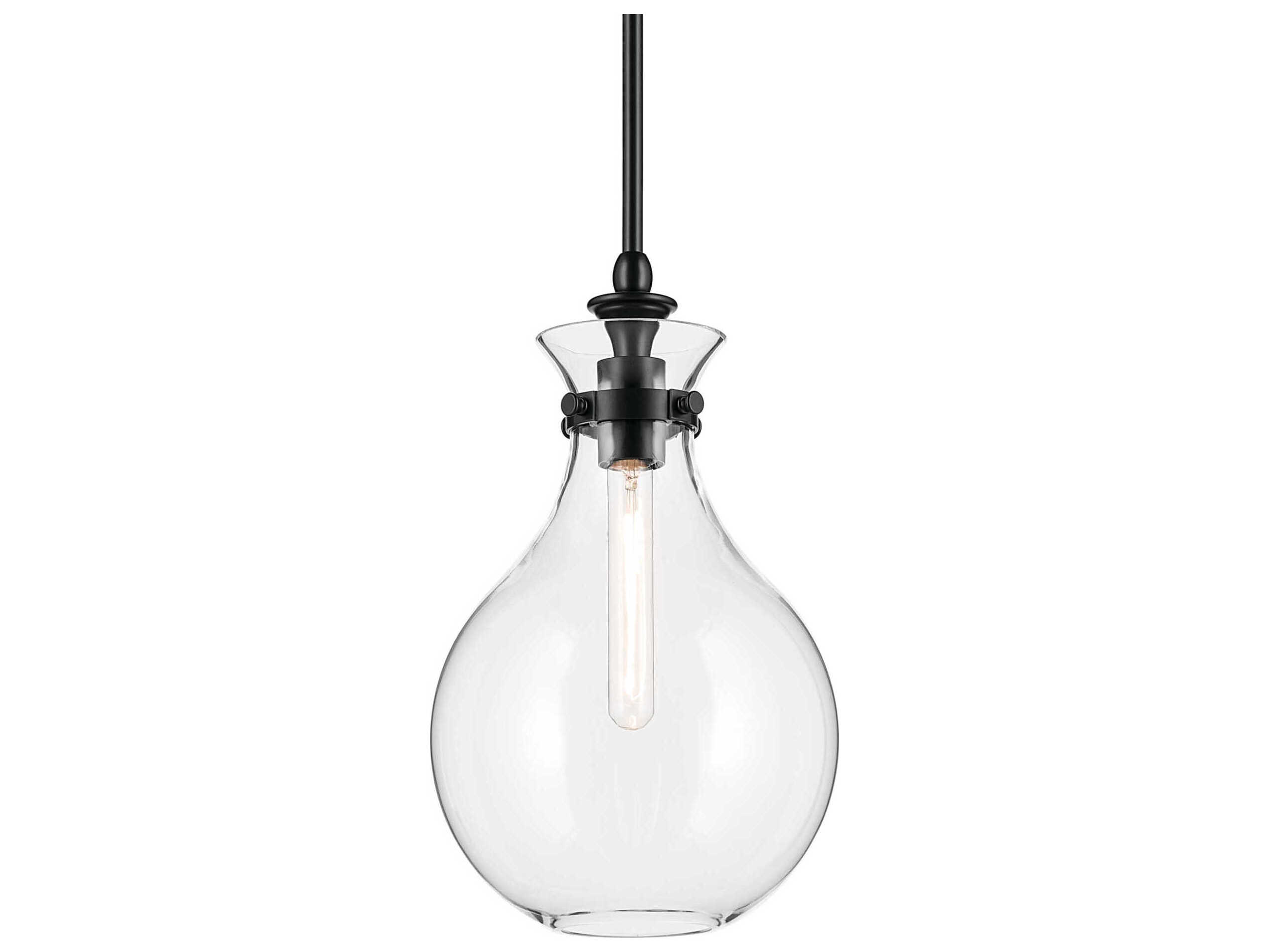 Kichler Laria 1-Light Black Mini Pendant