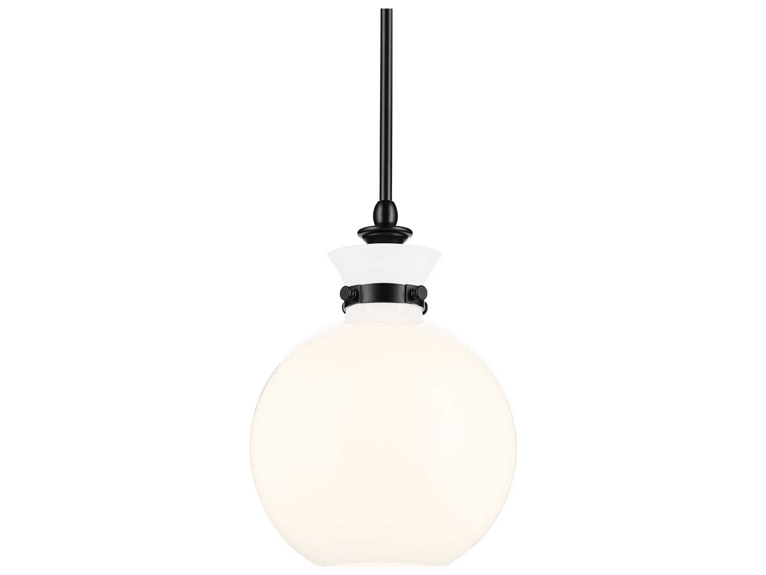 Kichler Laria 1-Light Black Globe Mini Pendant