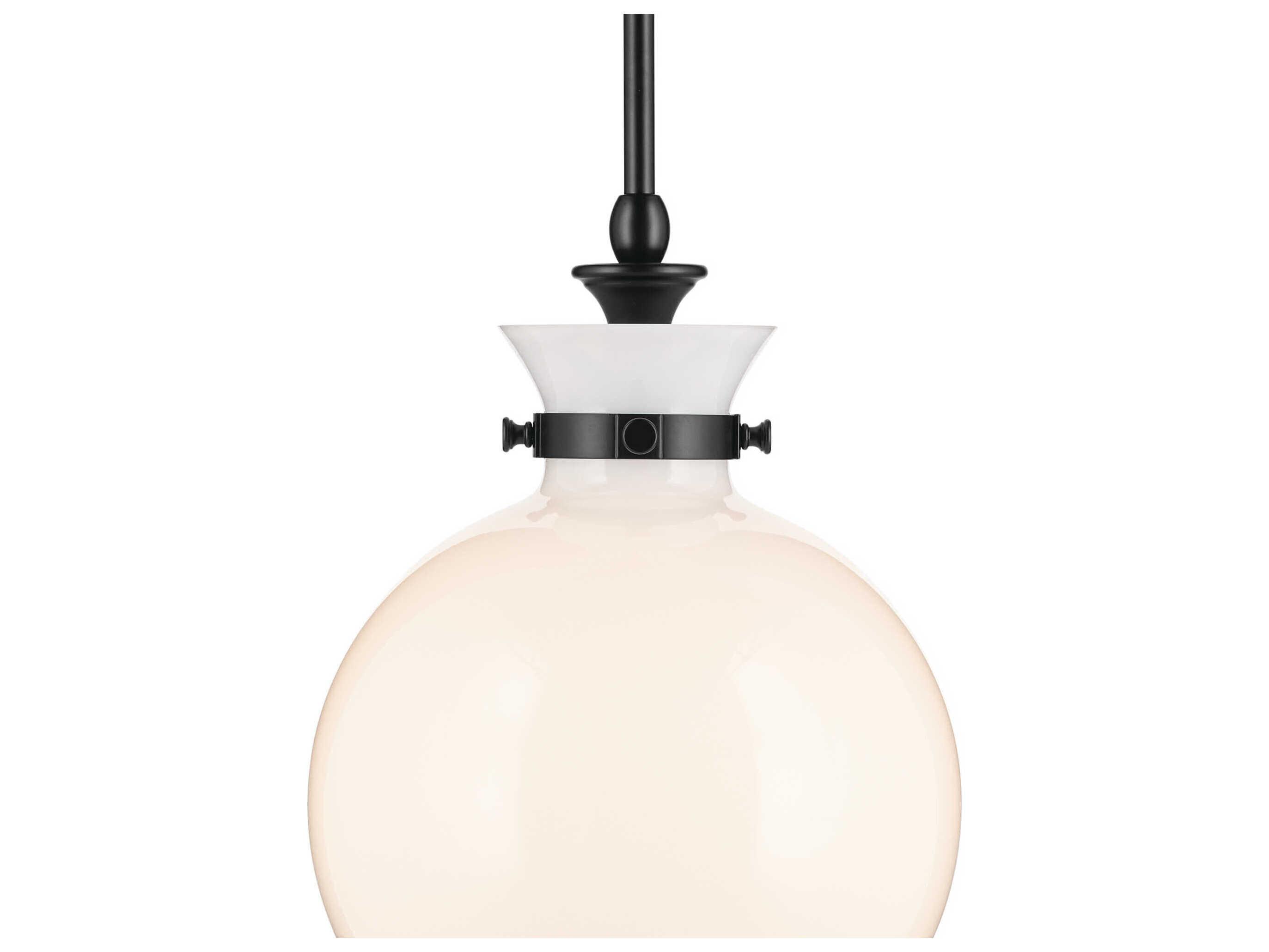 Kichler Laria 1-Light Black Globe Mini Pendant