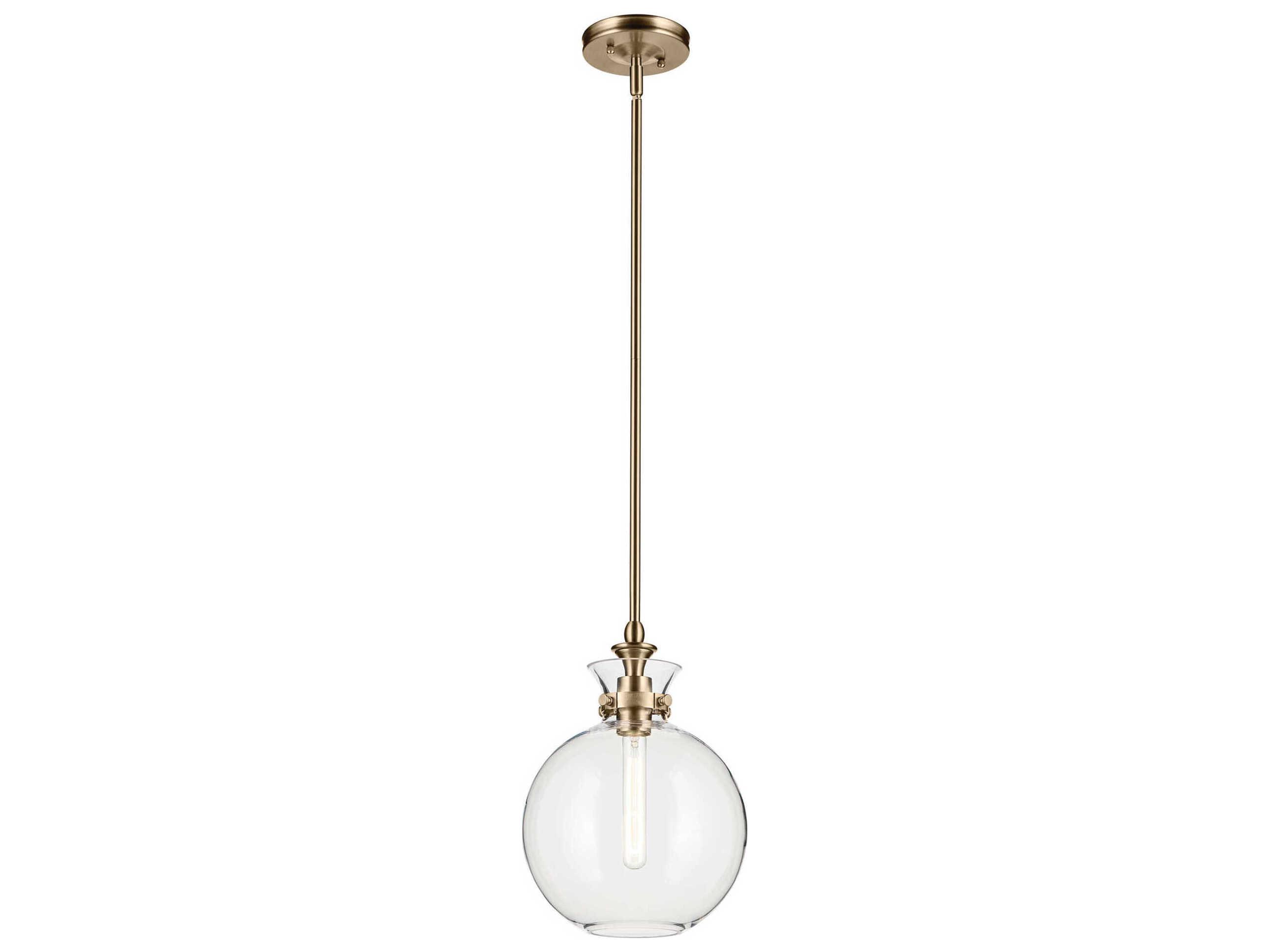 Kichler Laria 1-Light Champagne Bronze Globe Mini Pendant