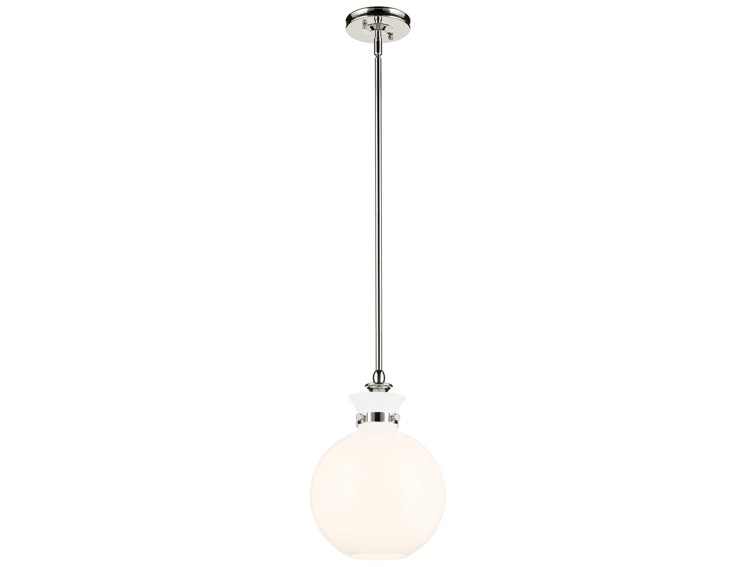 Kichler Laria 1-Light Polished Nickel Globe Mini Pendant