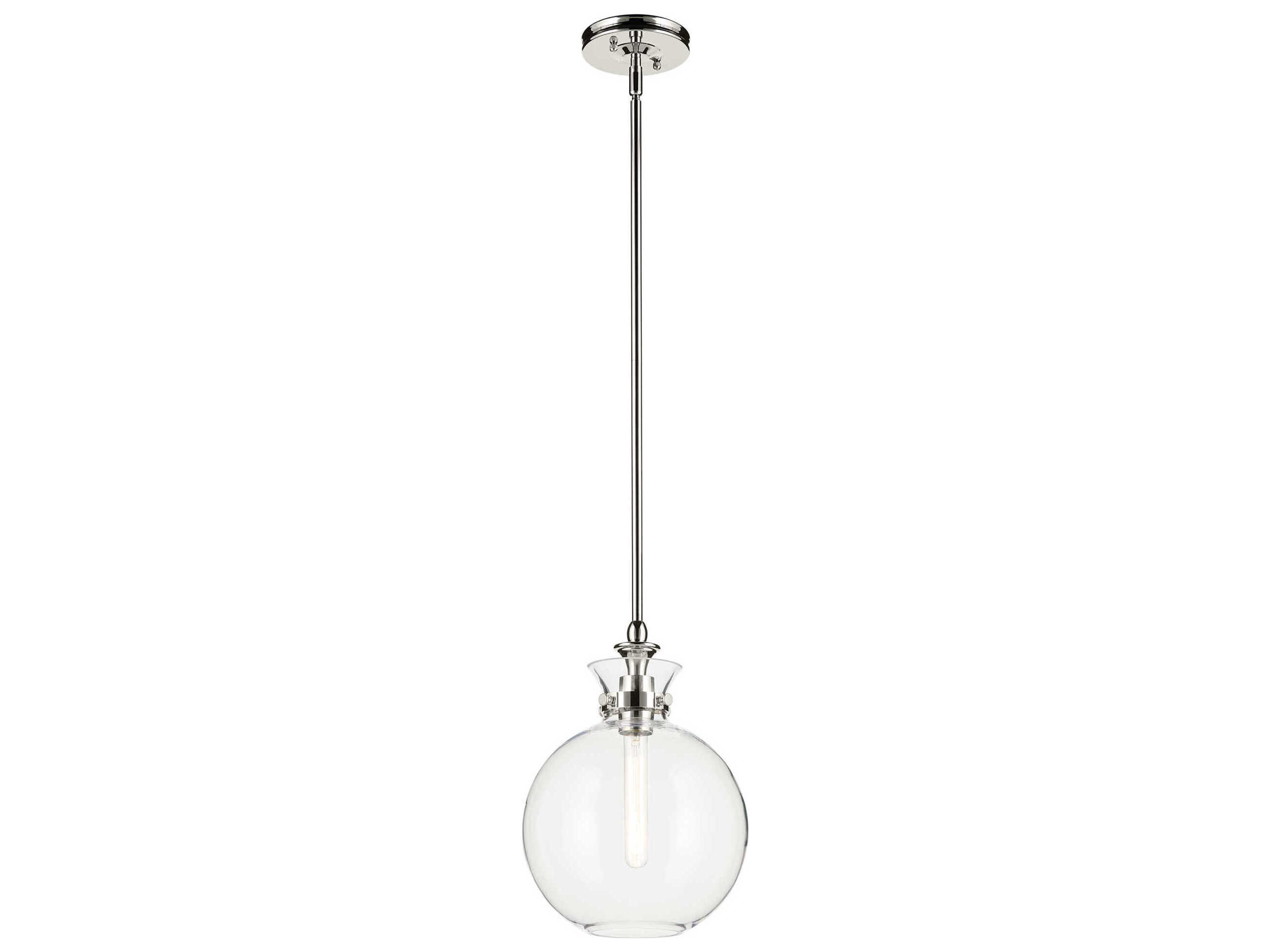 Kichler Laria 1-Light Polished Nickel Globe Mini Pendant