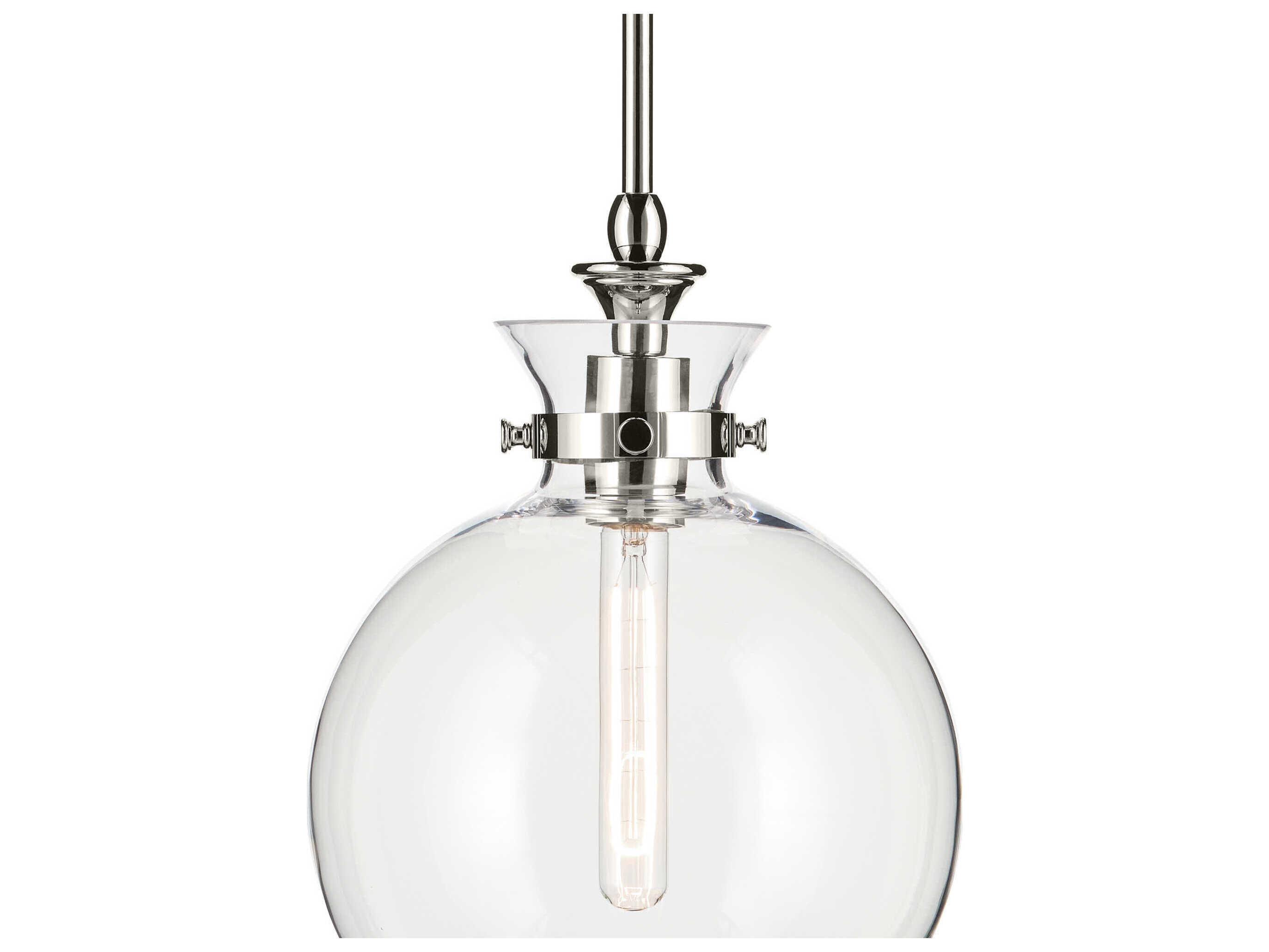 Kichler Laria 1-Light Polished Nickel Globe Mini Pendant