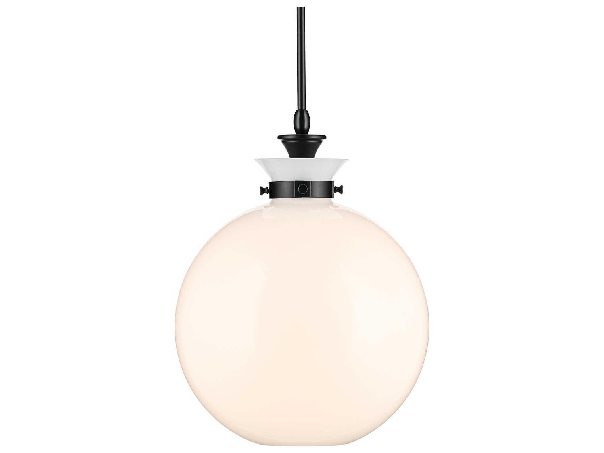 Kichler Laria 1-Light Black Globe Pendant