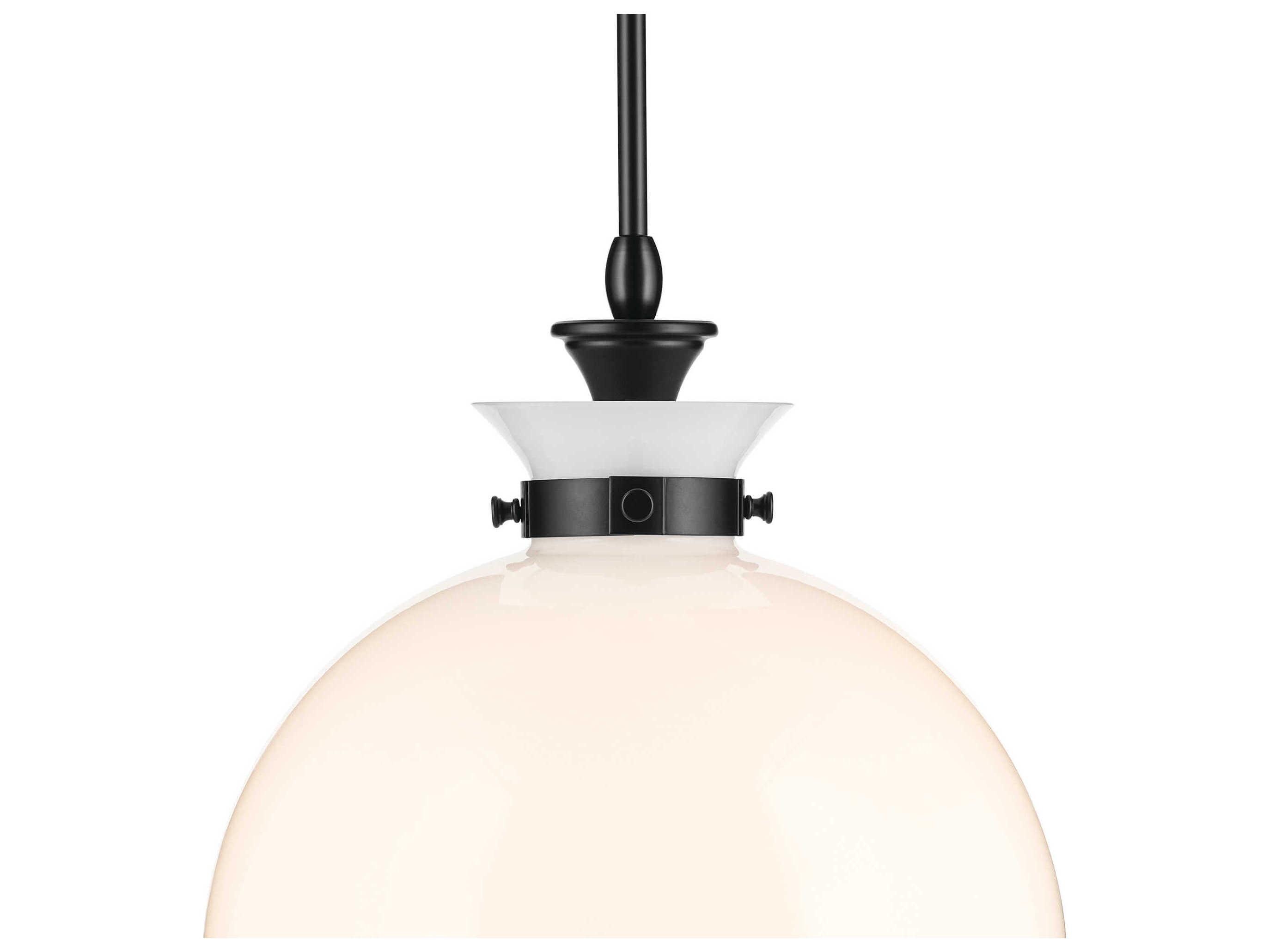 Kichler Laria 1-Light Black Globe Pendant