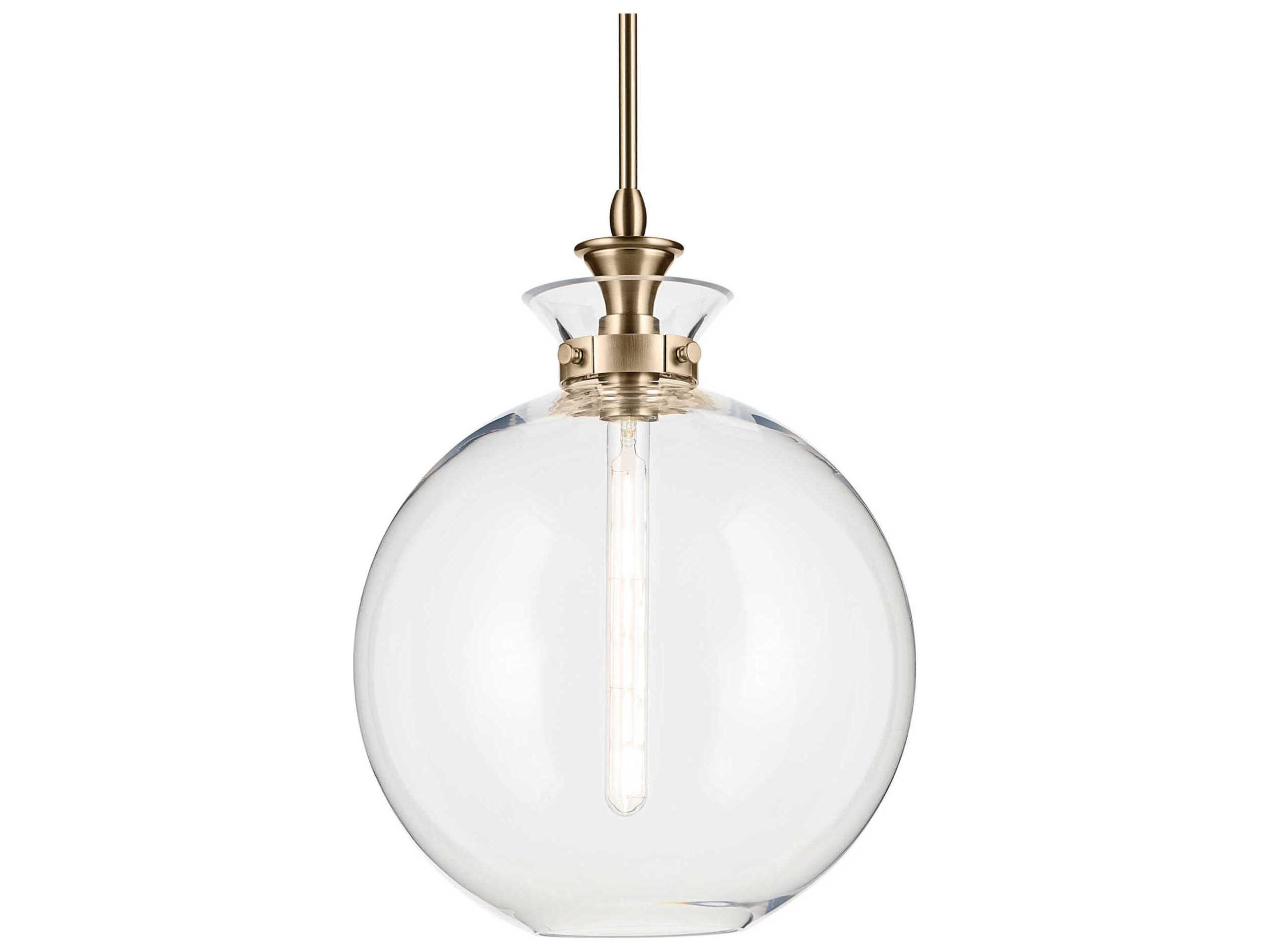 Kichler Laria 1-Light Champagne Bronze Globe Pendant
