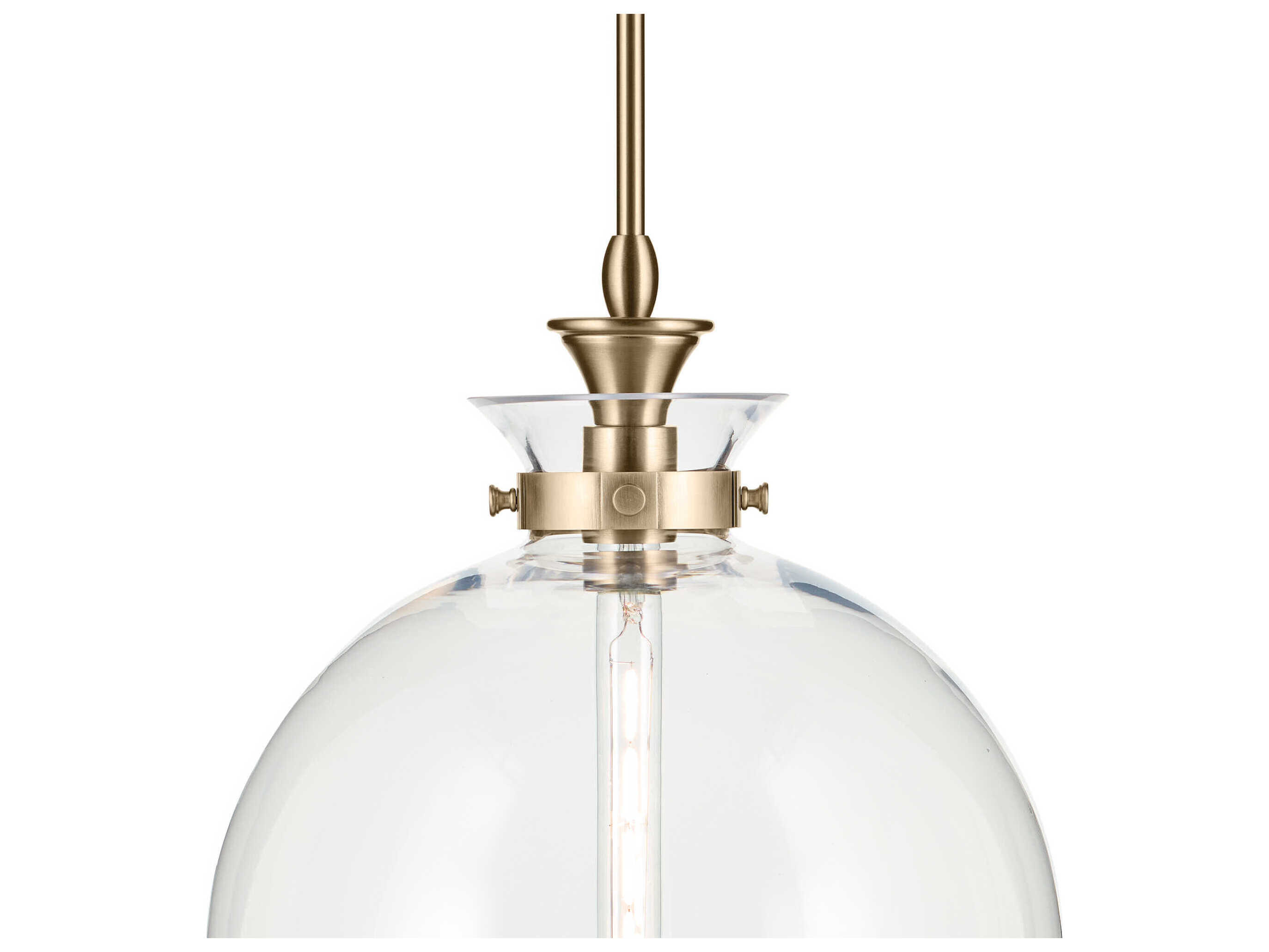 Kichler Laria 1-Light Champagne Bronze Globe Pendant