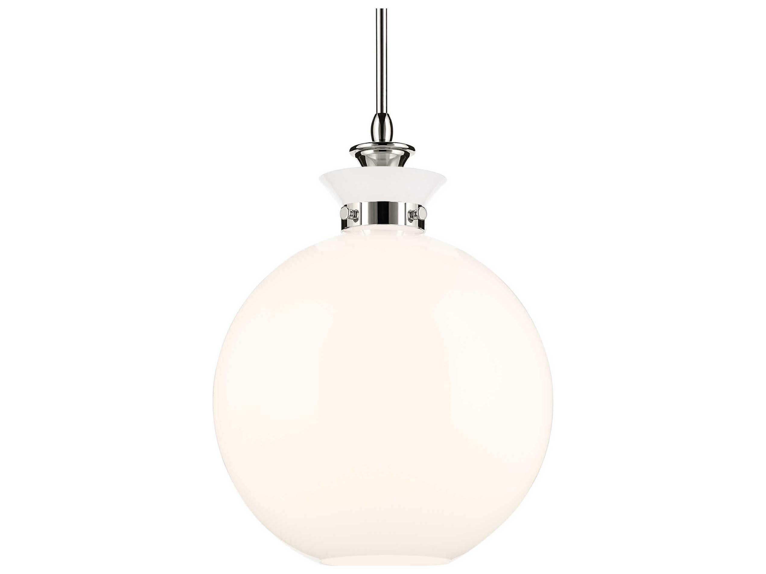 Kichler Laria 1-Light Polished Nickel Globe Pendant