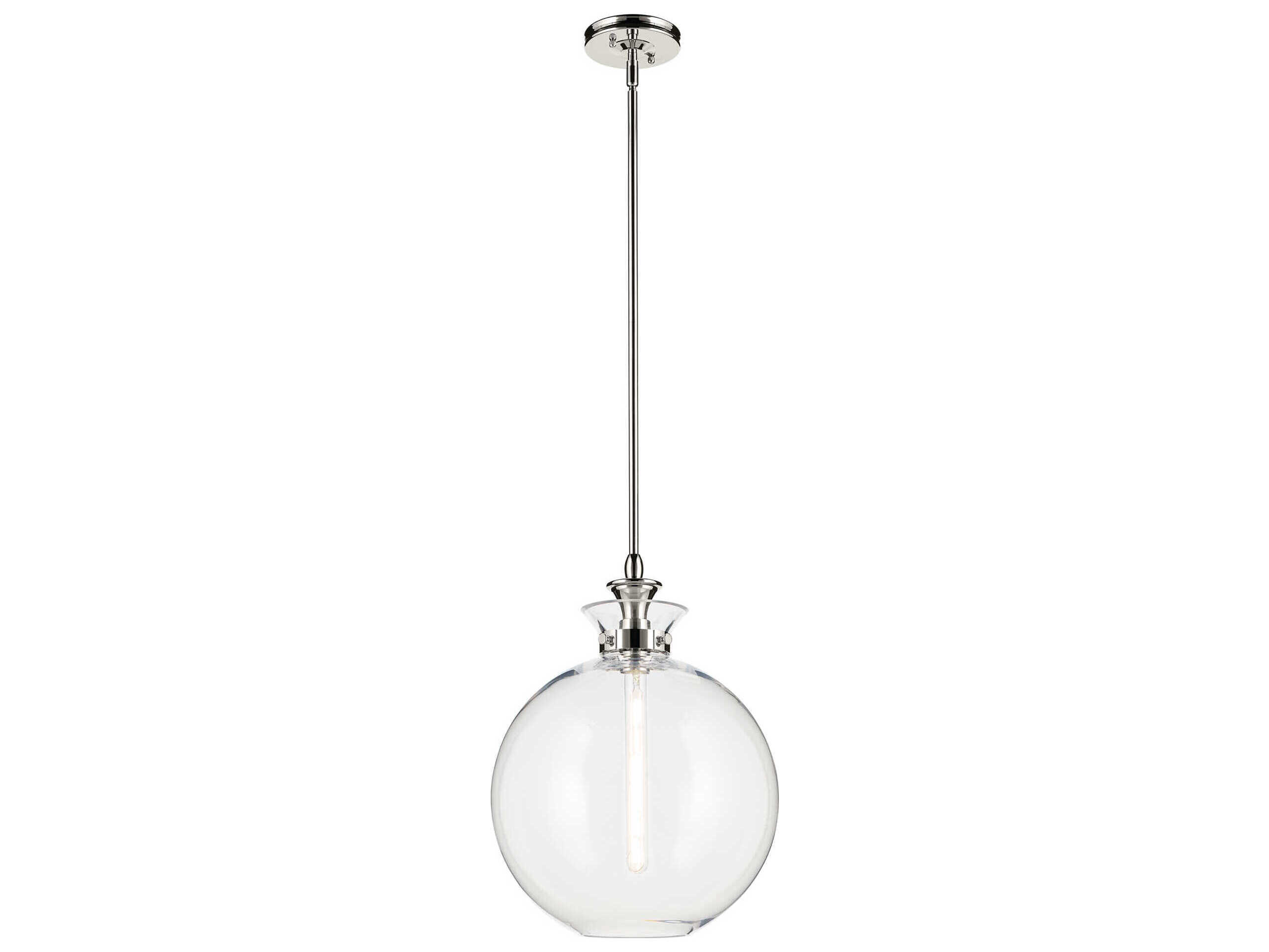 Kichler Laria 1-Light Polished Nickel Globe Pendant