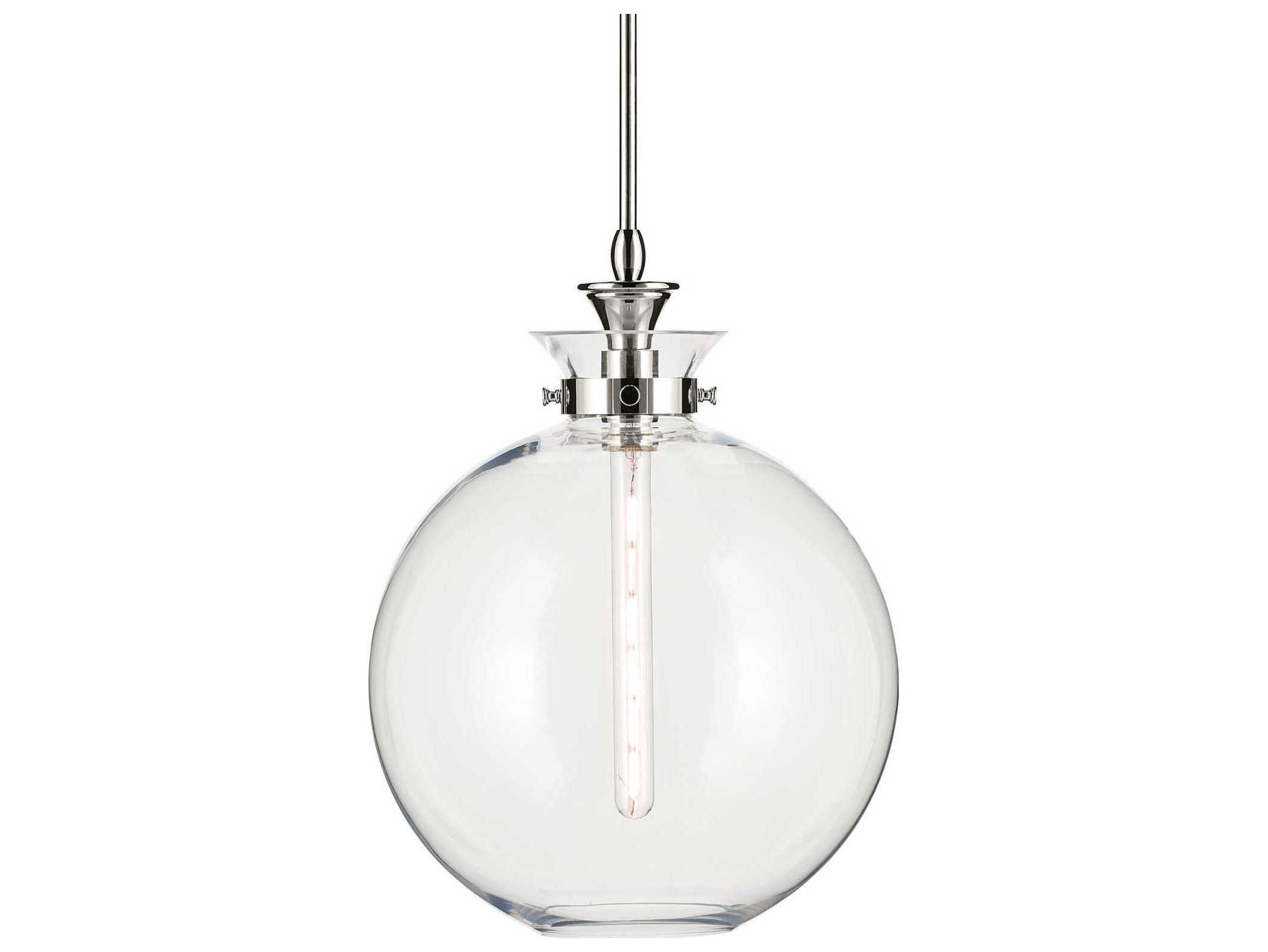 Kichler Laria 1-Light Polished Nickel Globe Pendant