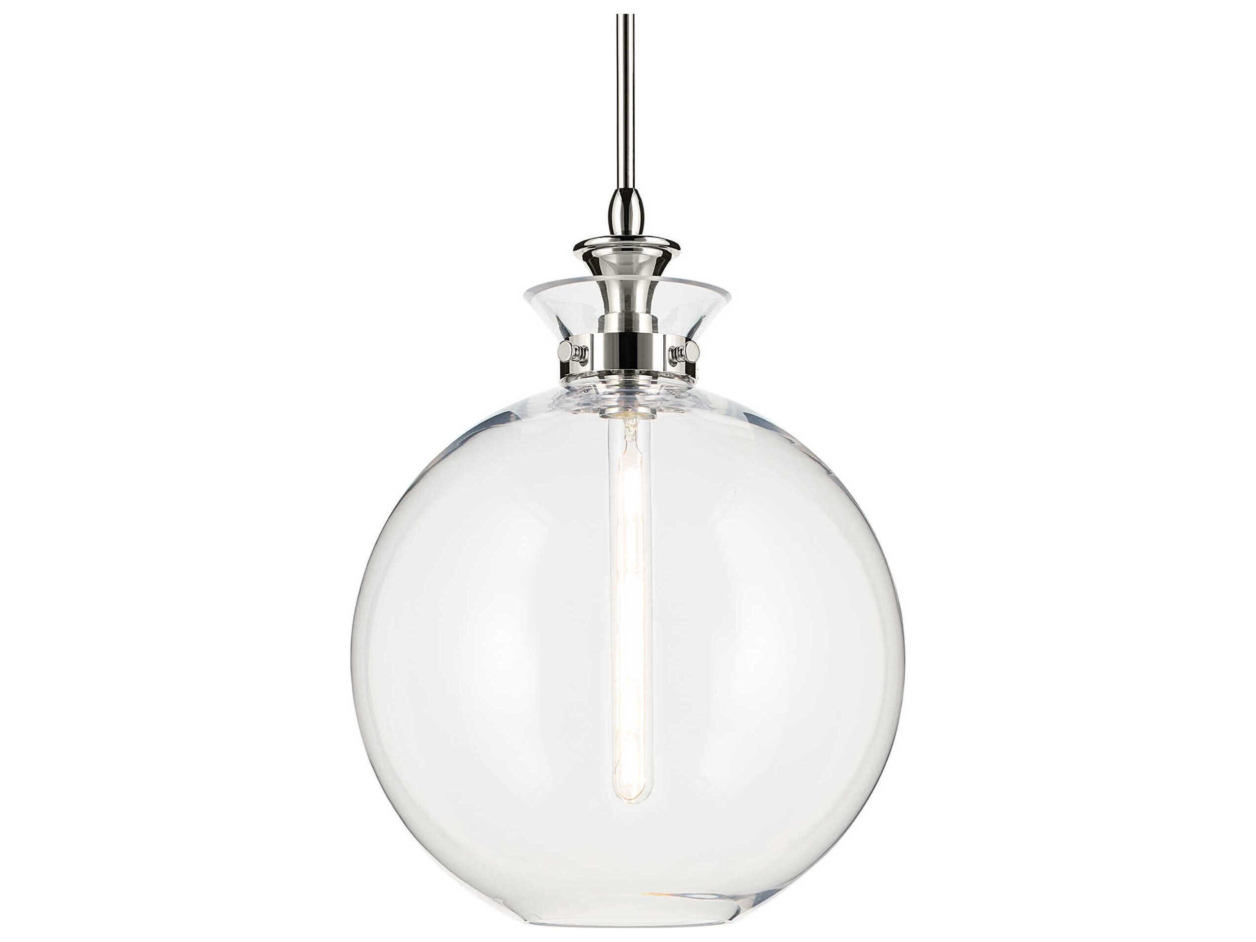 Kichler Laria 1-Light Polished Nickel Globe Pendant