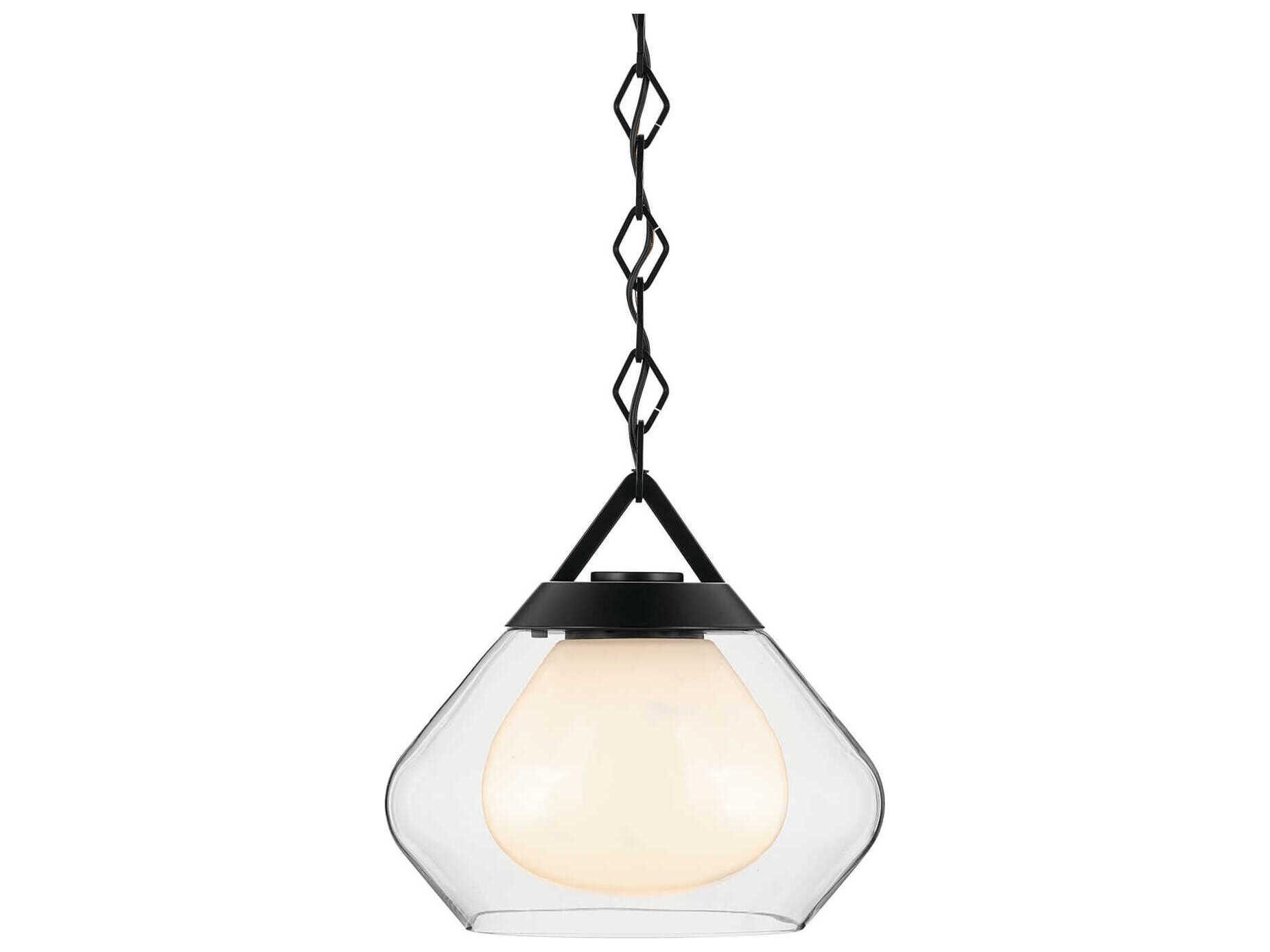 Kichler Nella 1-Light Black Mini Pendant