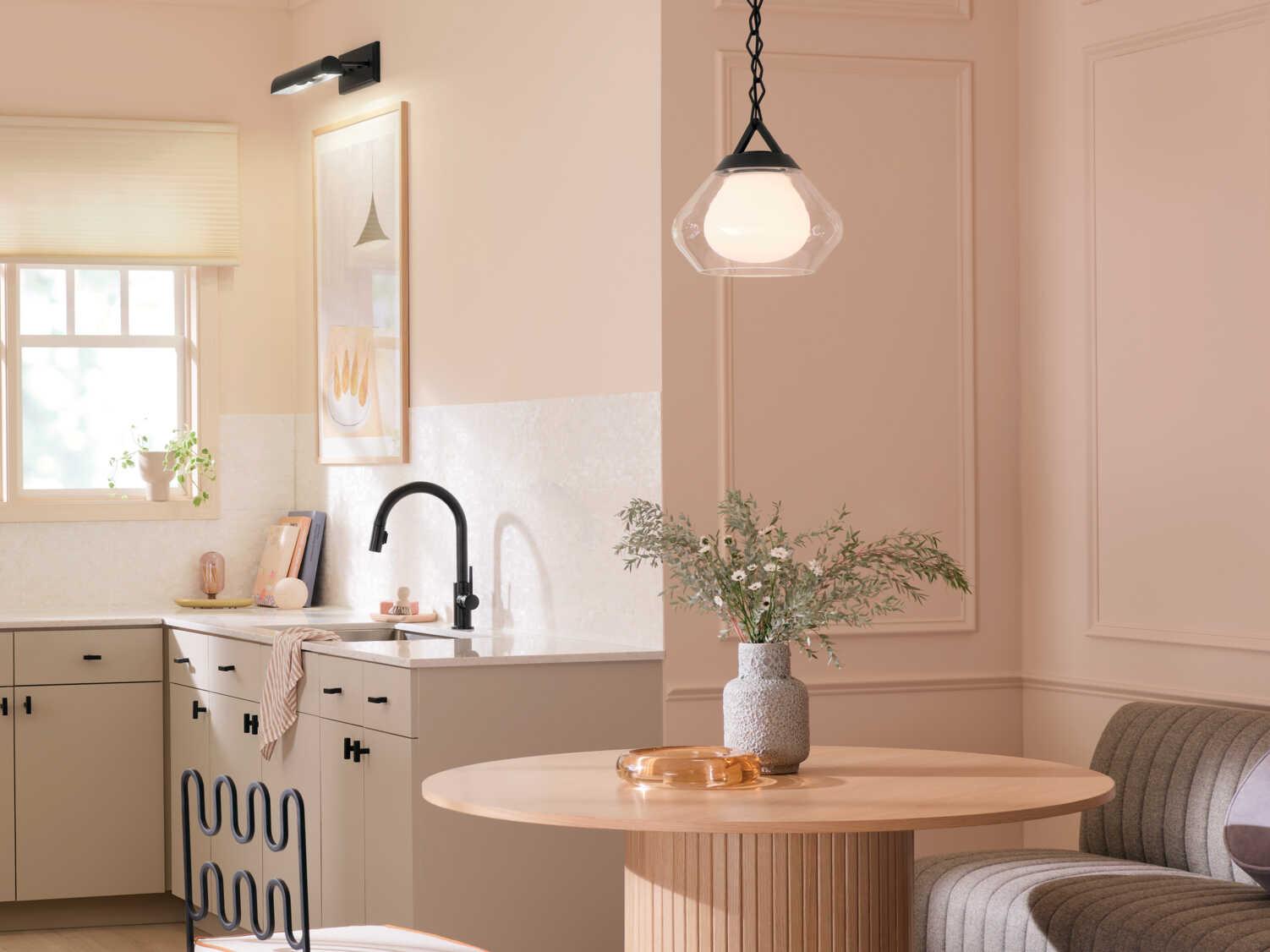 Kichler Nella 1-Light Black Mini Pendant