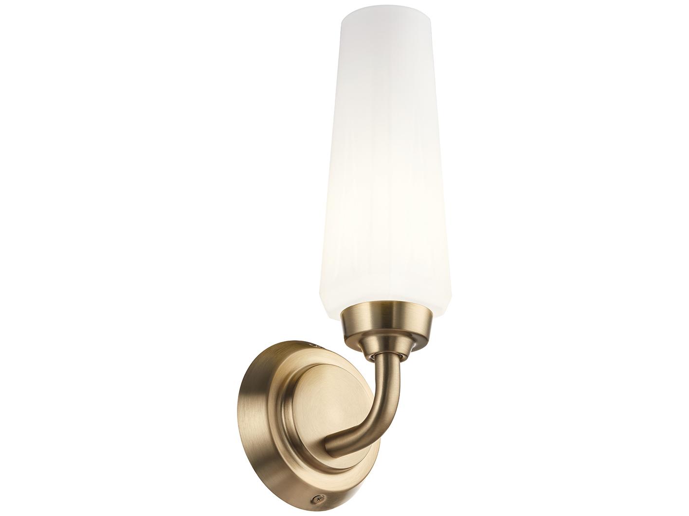 Kichler Truby 1-Light Champagne Bronze Glass Wall Sconce