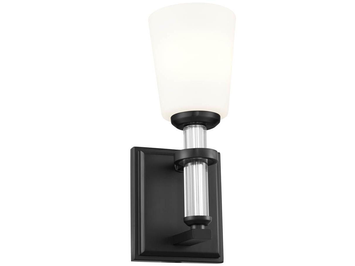 Kichler Rosalind 1-Light Black Crystal Wall Sconce