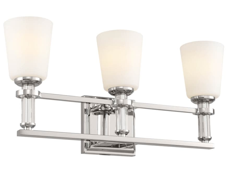 Kichler Rosalind 3-Light Polished Nickel Crystal Vanity Light