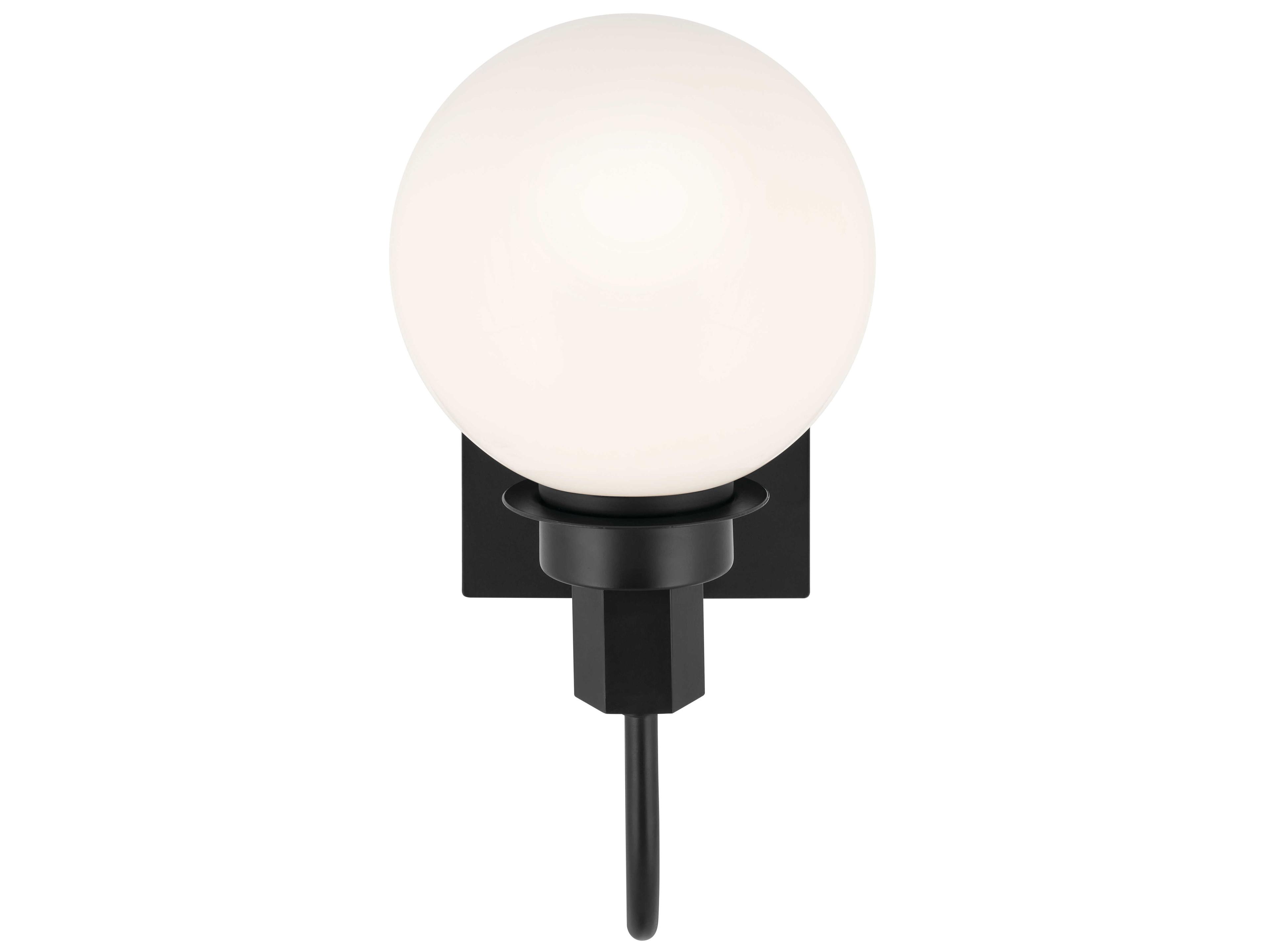 Kichler Hex 1-Light Black Glass Wall Sconce