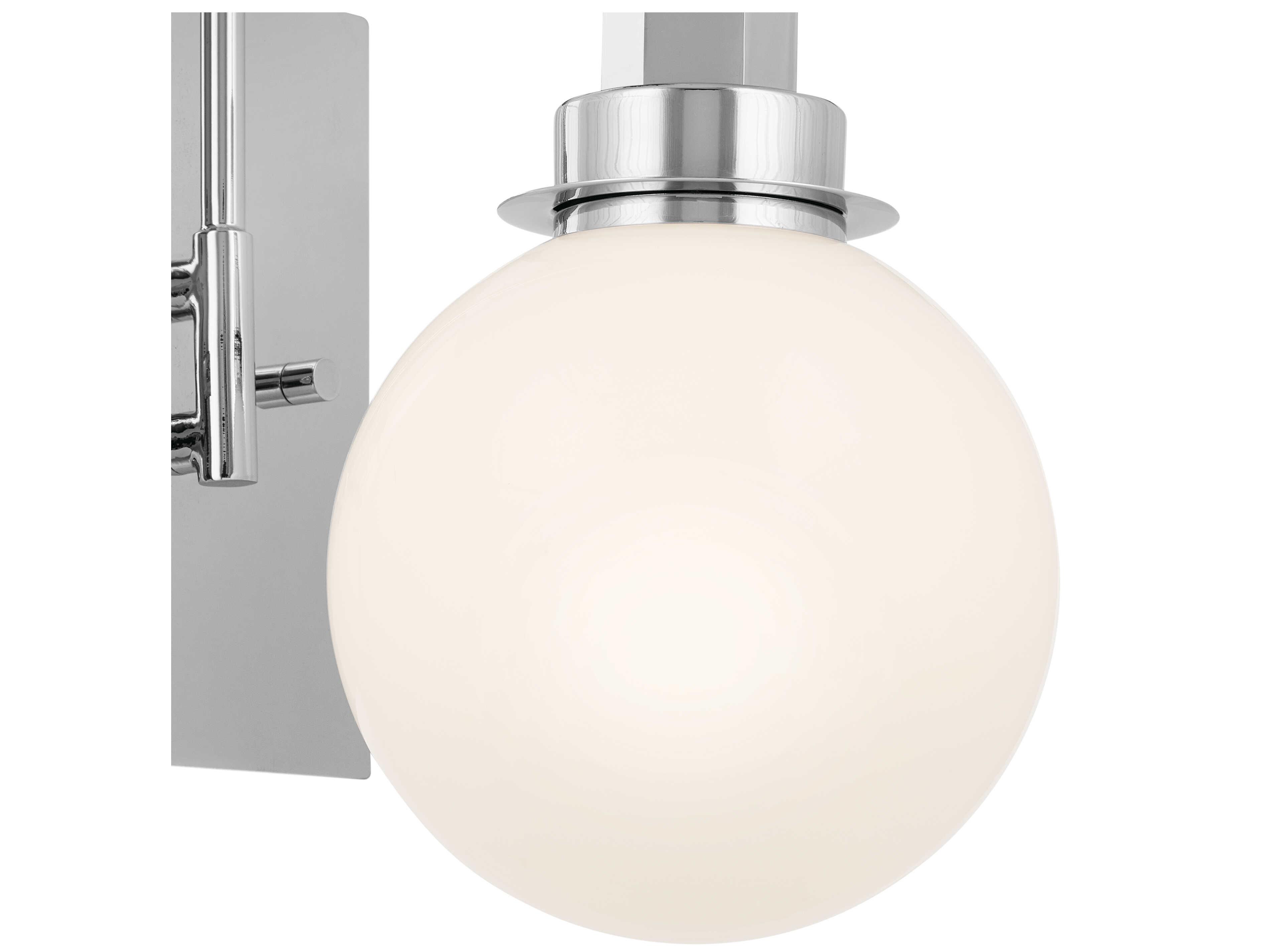 Kichler Hex 1-Light Chrome Glass Wall Sconce