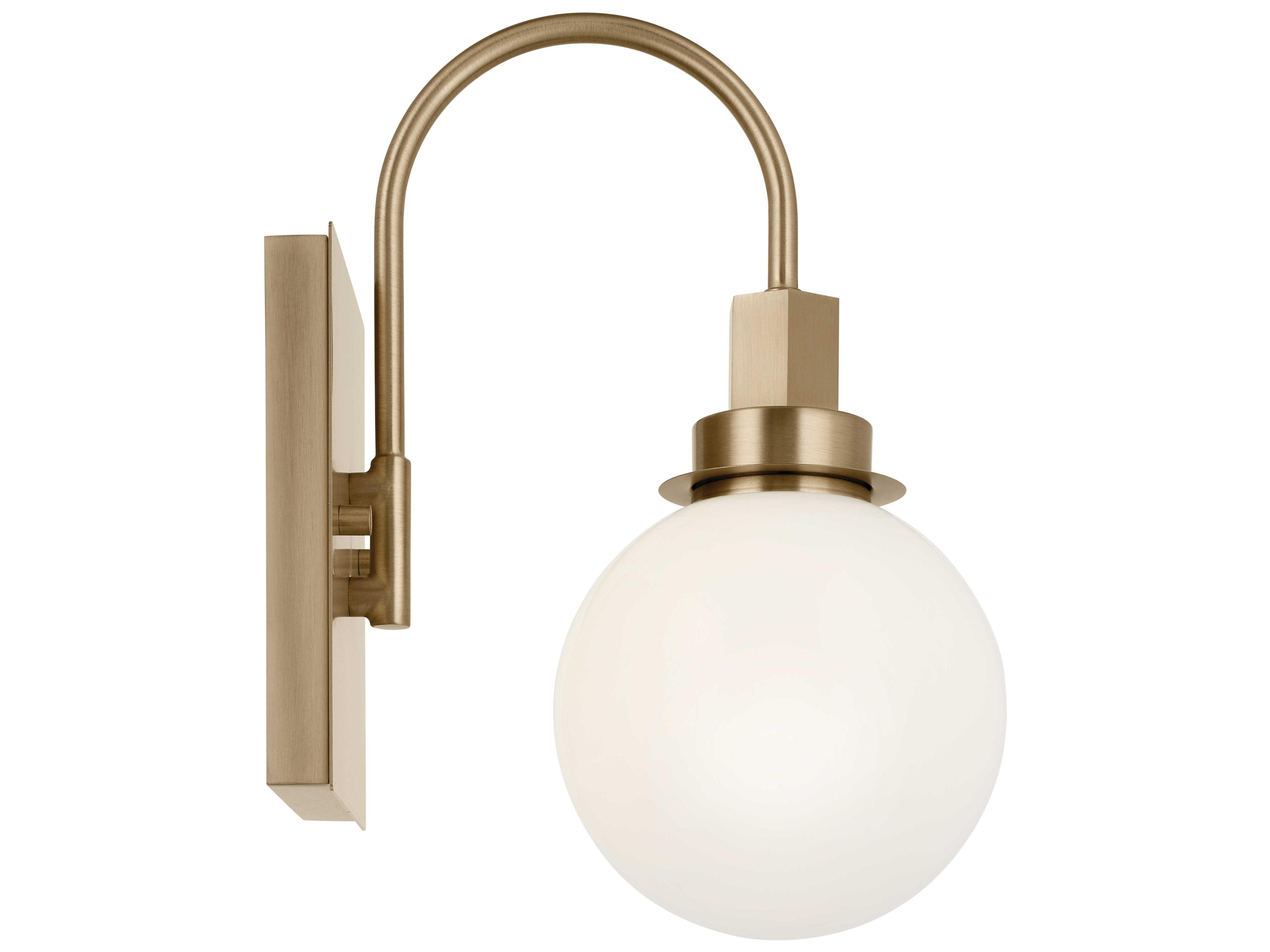 Kichler Hex 1-Light Champagne Bronze Glass Wall Sconce