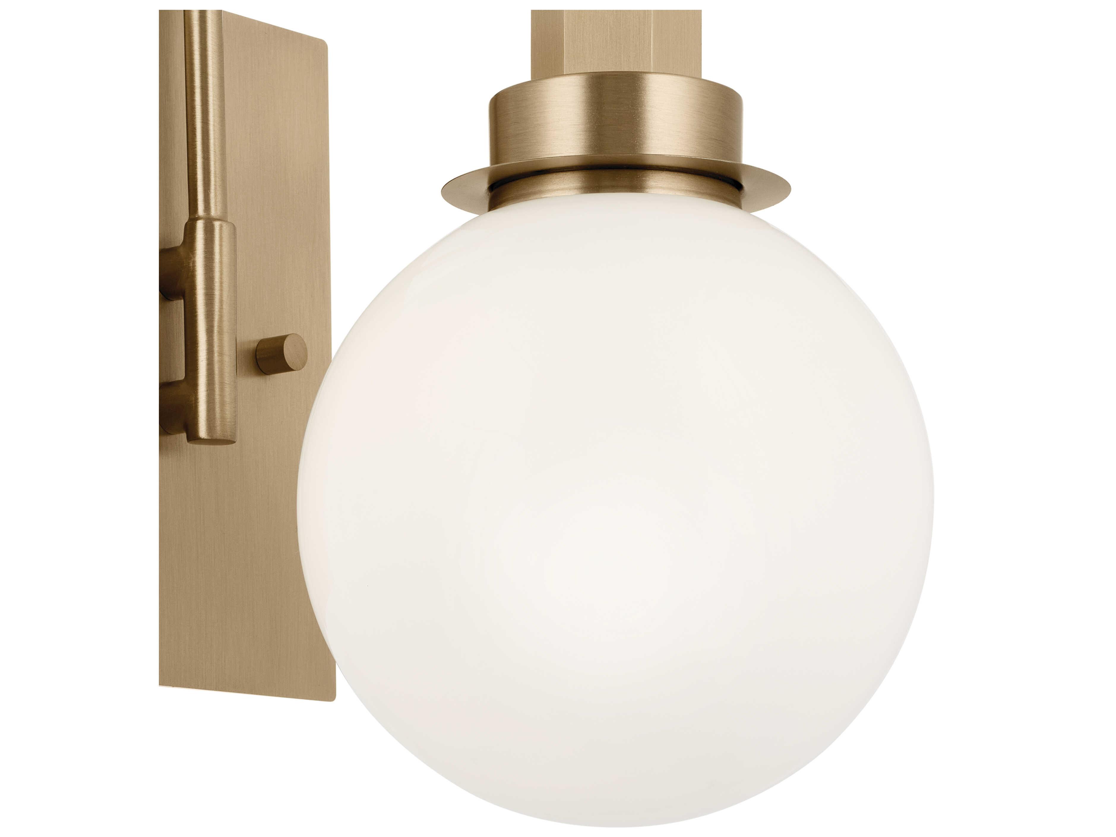 Kichler Hex 1-Light Champagne Bronze Glass Wall Sconce