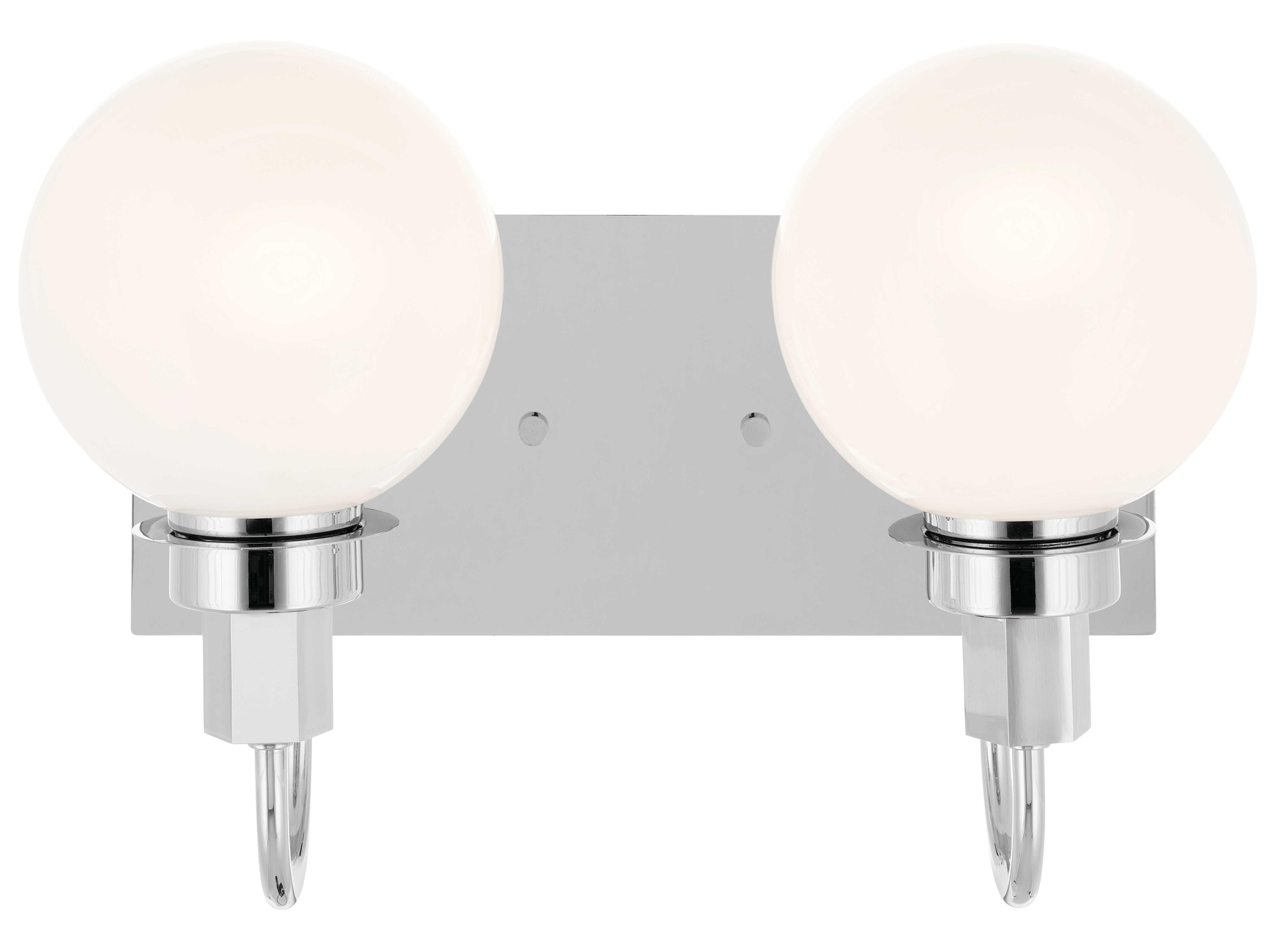 Kichler Hex 2-Light Chrome Glass Vanity Light