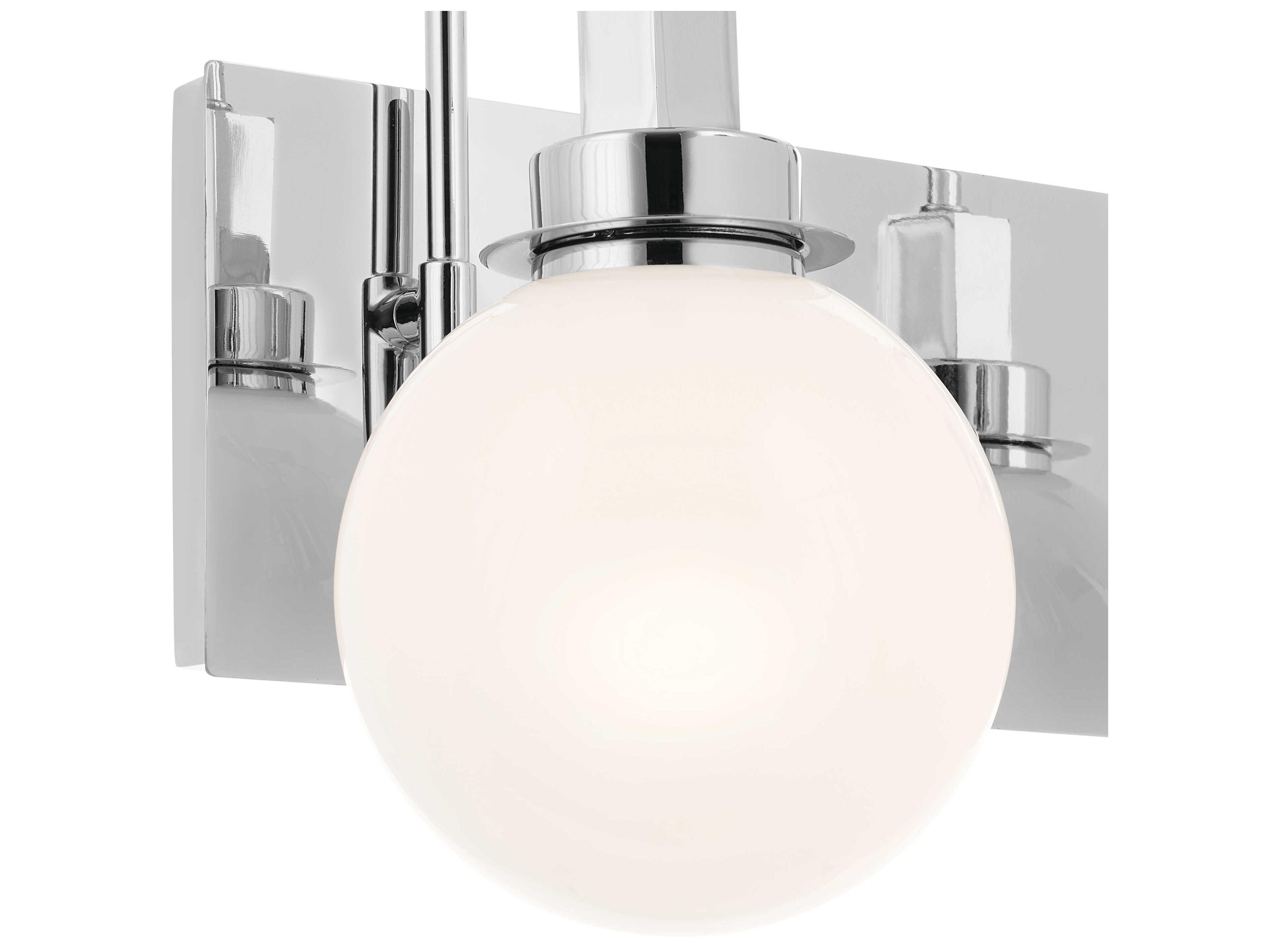 Kichler Hex 2-Light Chrome Glass Vanity Light