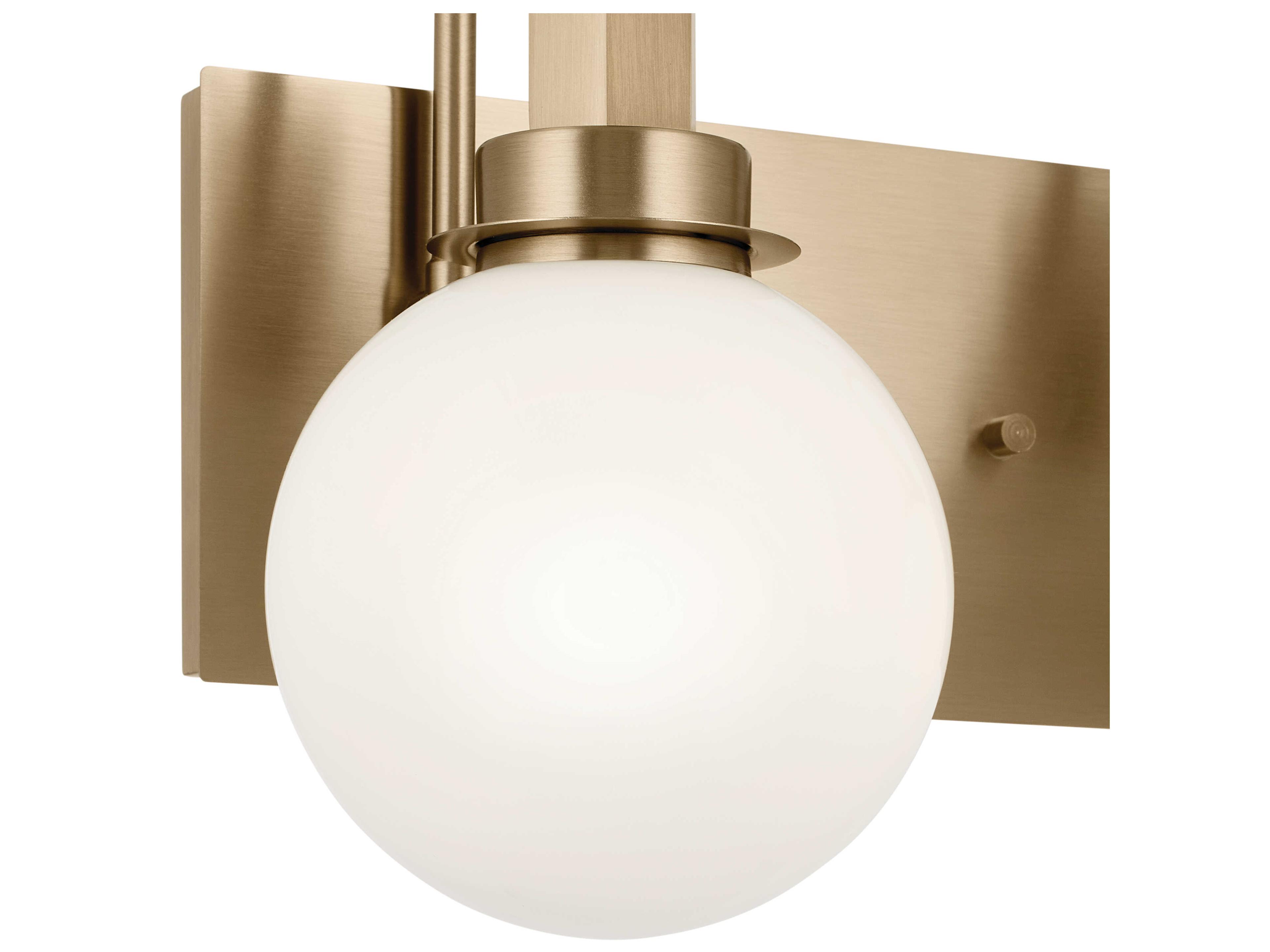 Kichler Hex 2-Light Champagne Bronze Glass Vanity Light