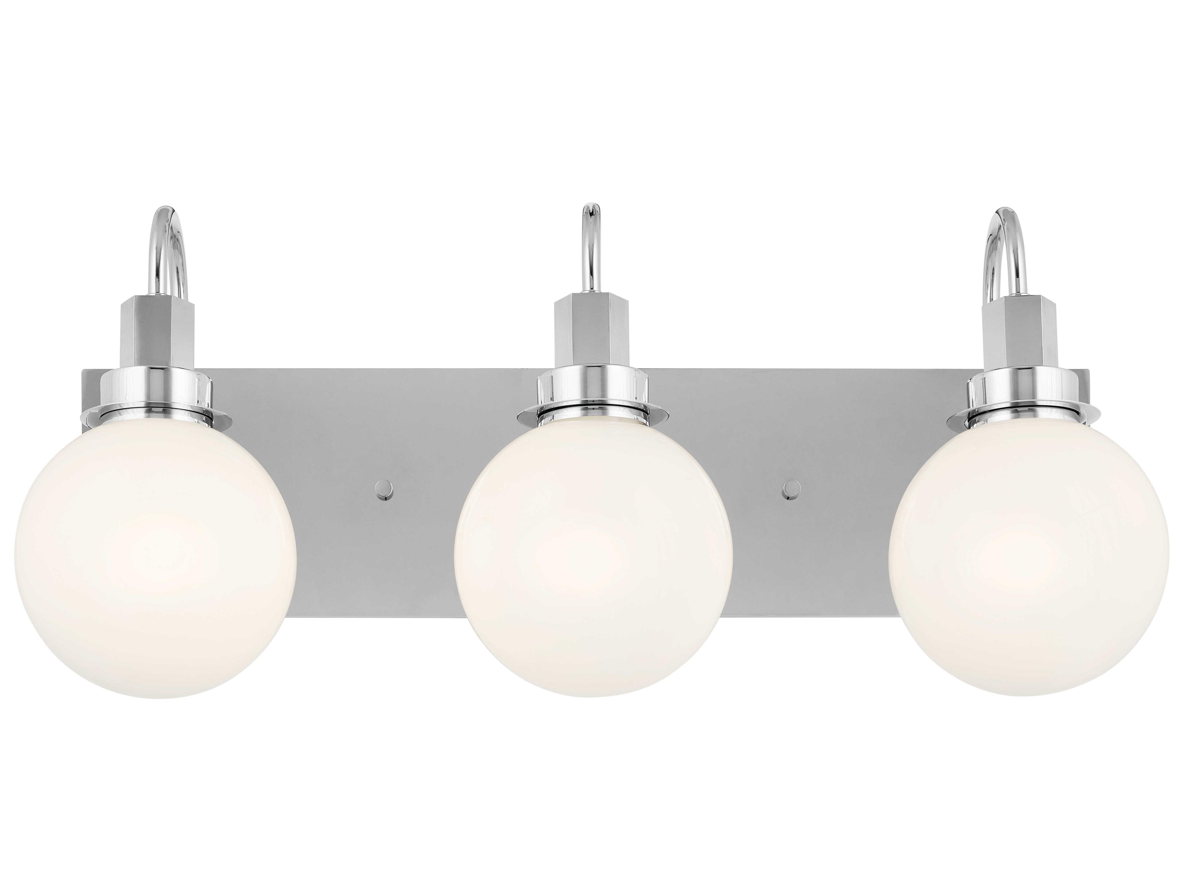 Kichler Hex 3-Light Chrome Glass Vanity Light